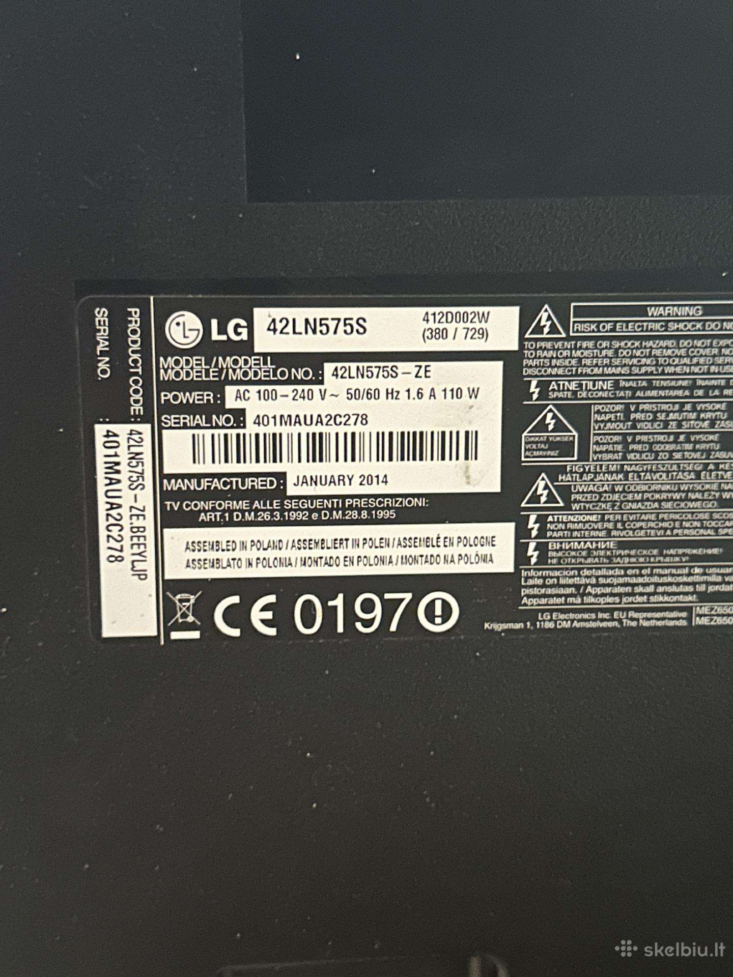 LG televizorius