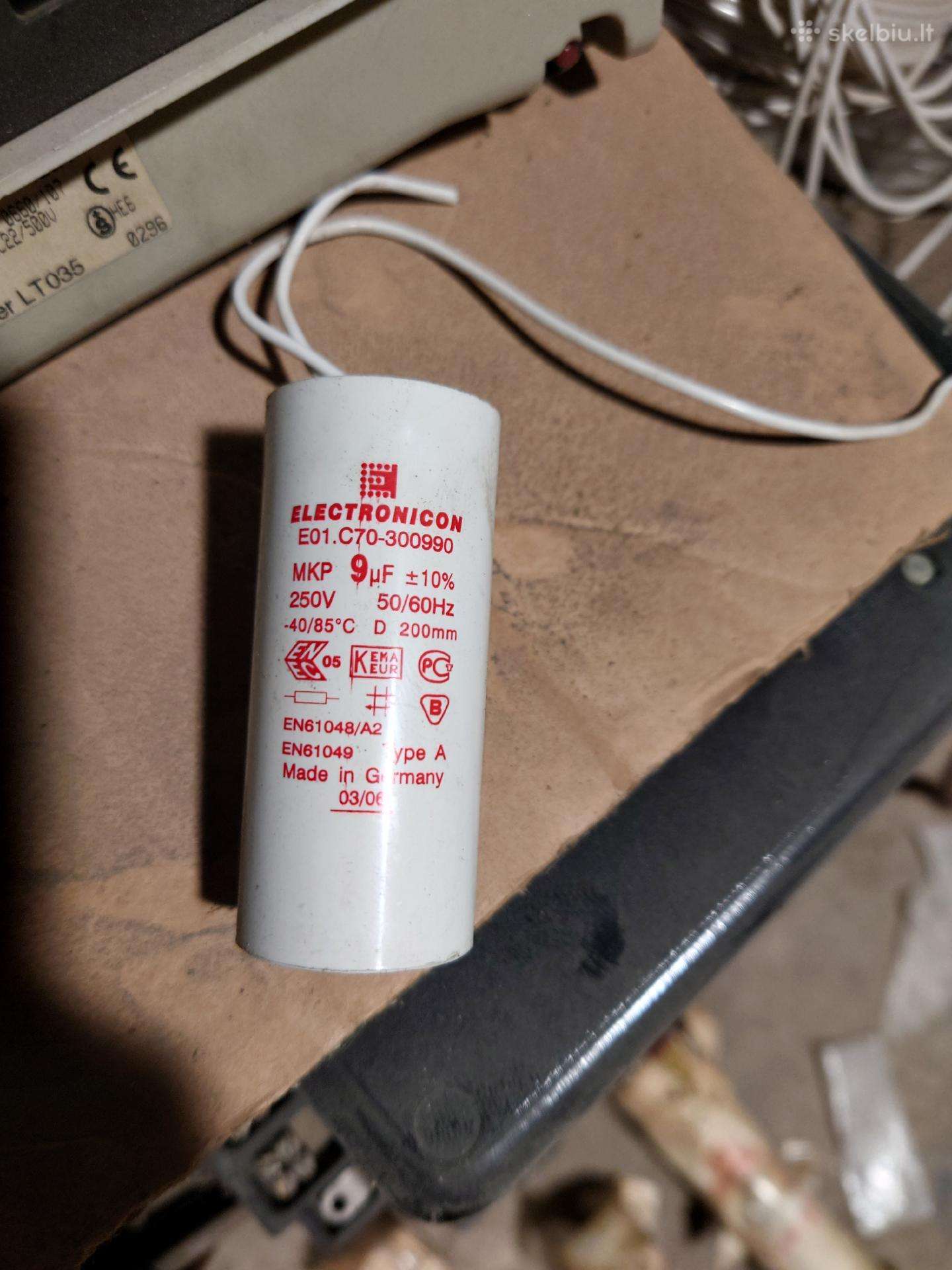Kondensatorius 9 mkf 250v