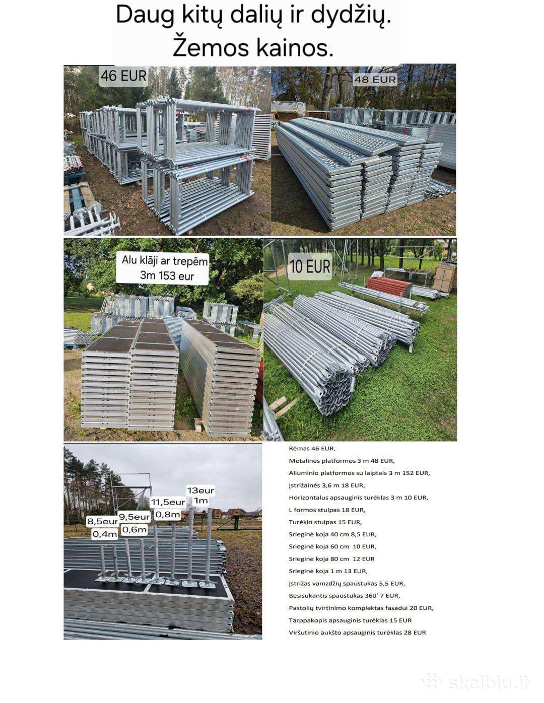 Parduodam nauji Plettac Layher pastoliai 26eur/m2