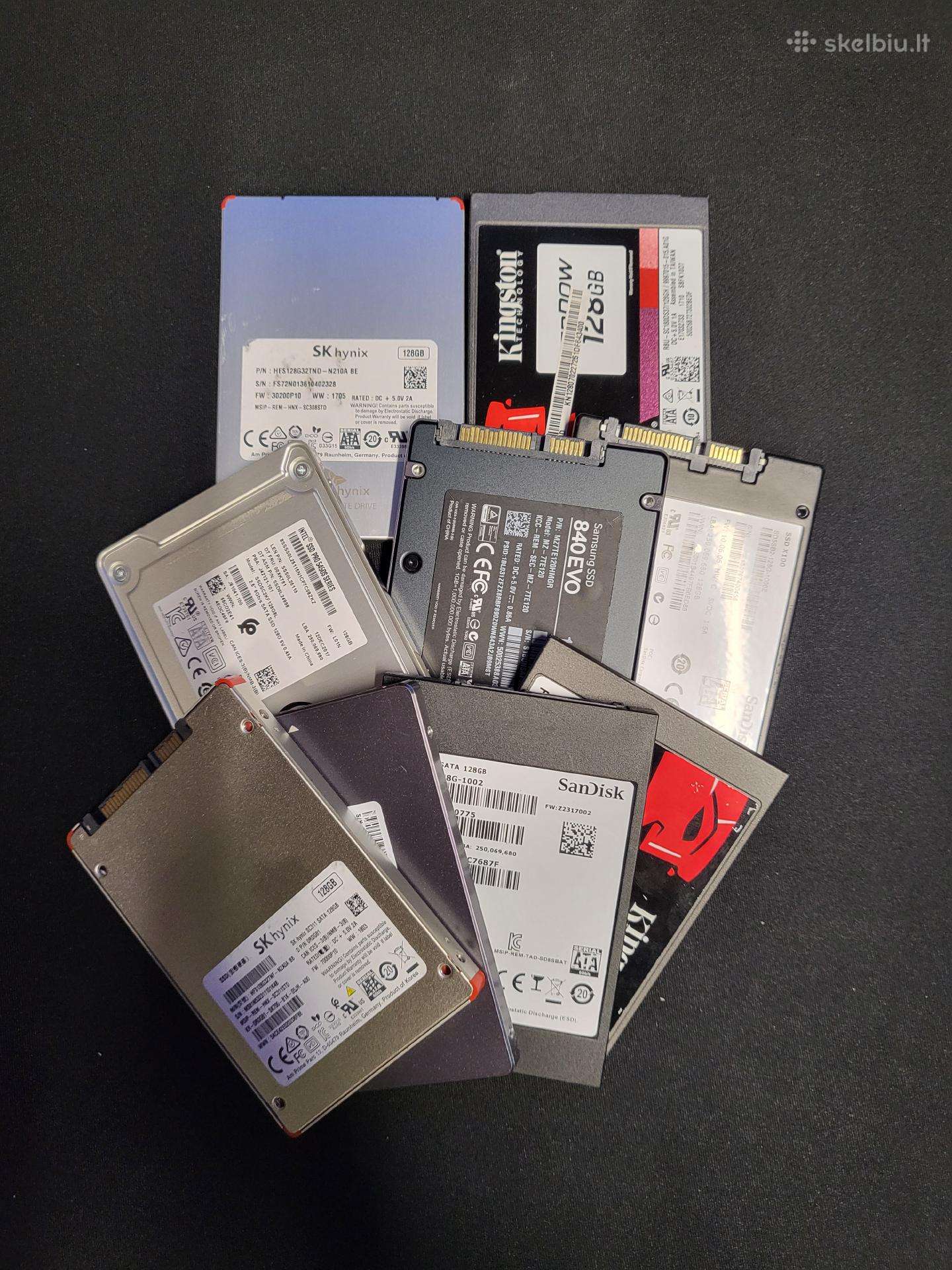 2,5 Sata SSD / Nvme SSD diskai 128,256,512, 1 TB