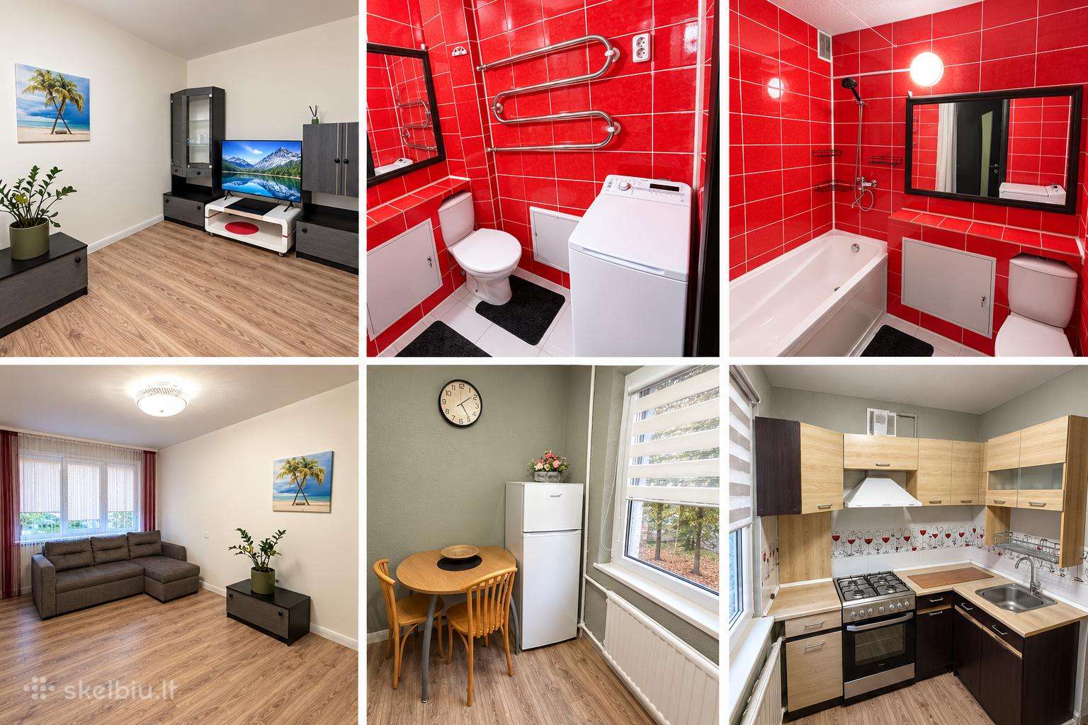 37 m² 1 kambario butas Debreceno g.350 eur.