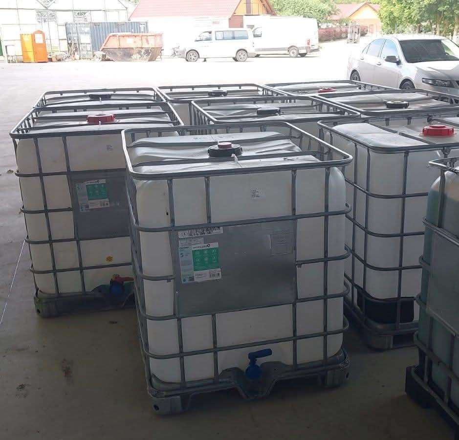 Ibc konteineriai 1000 l – plastikinės talpos.