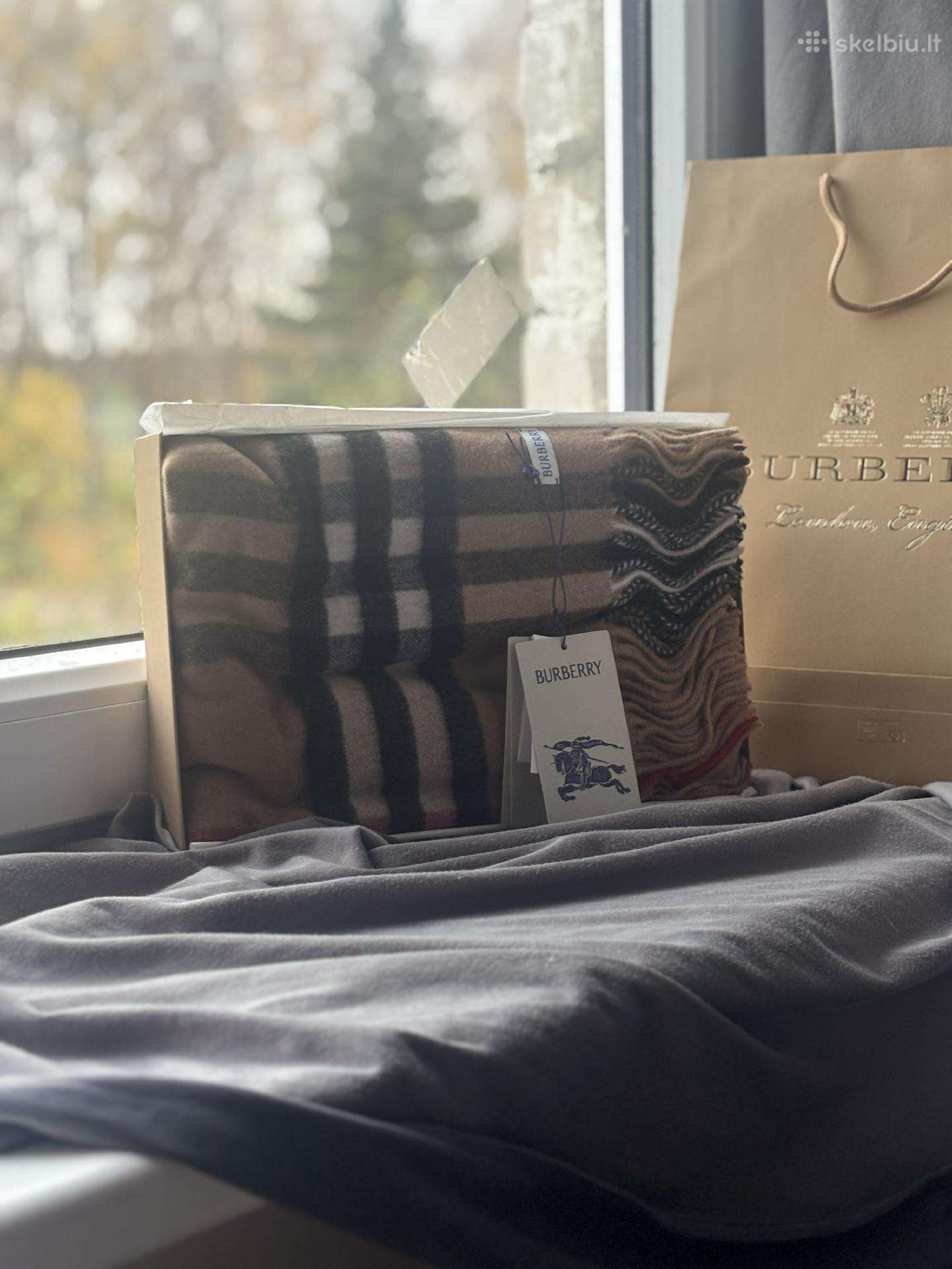 Burberry šalikas su languotu raštu -Archive Beige