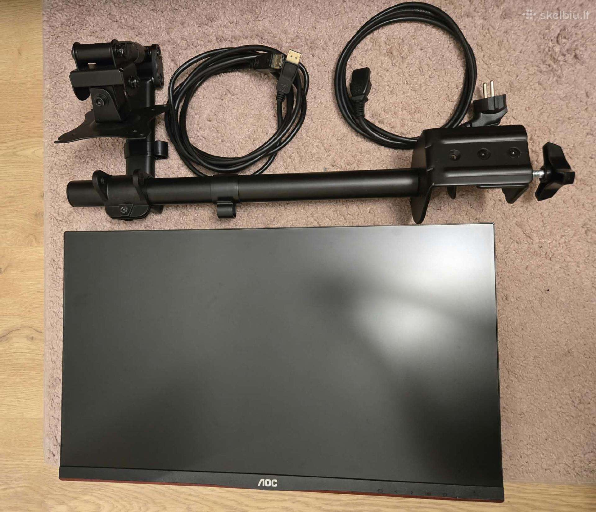 Aoc 24g2u/bk 144hz 1080p, be orginalaus stovo