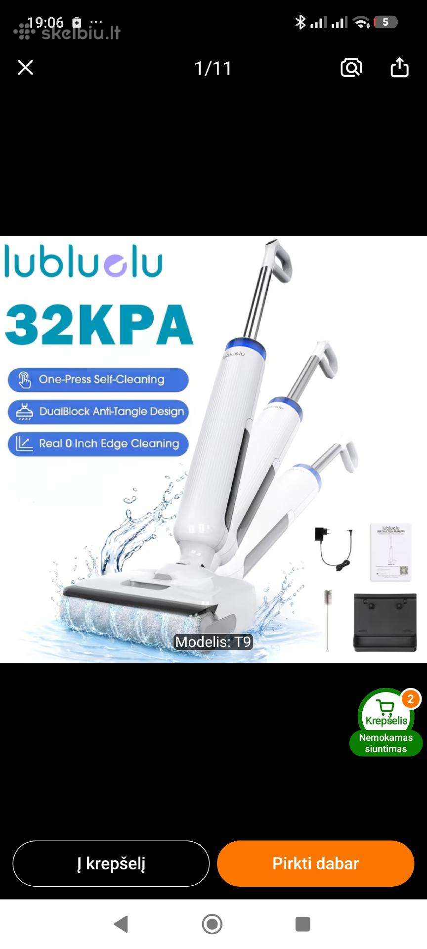 Plaunantis siurblys Lubluelu T9