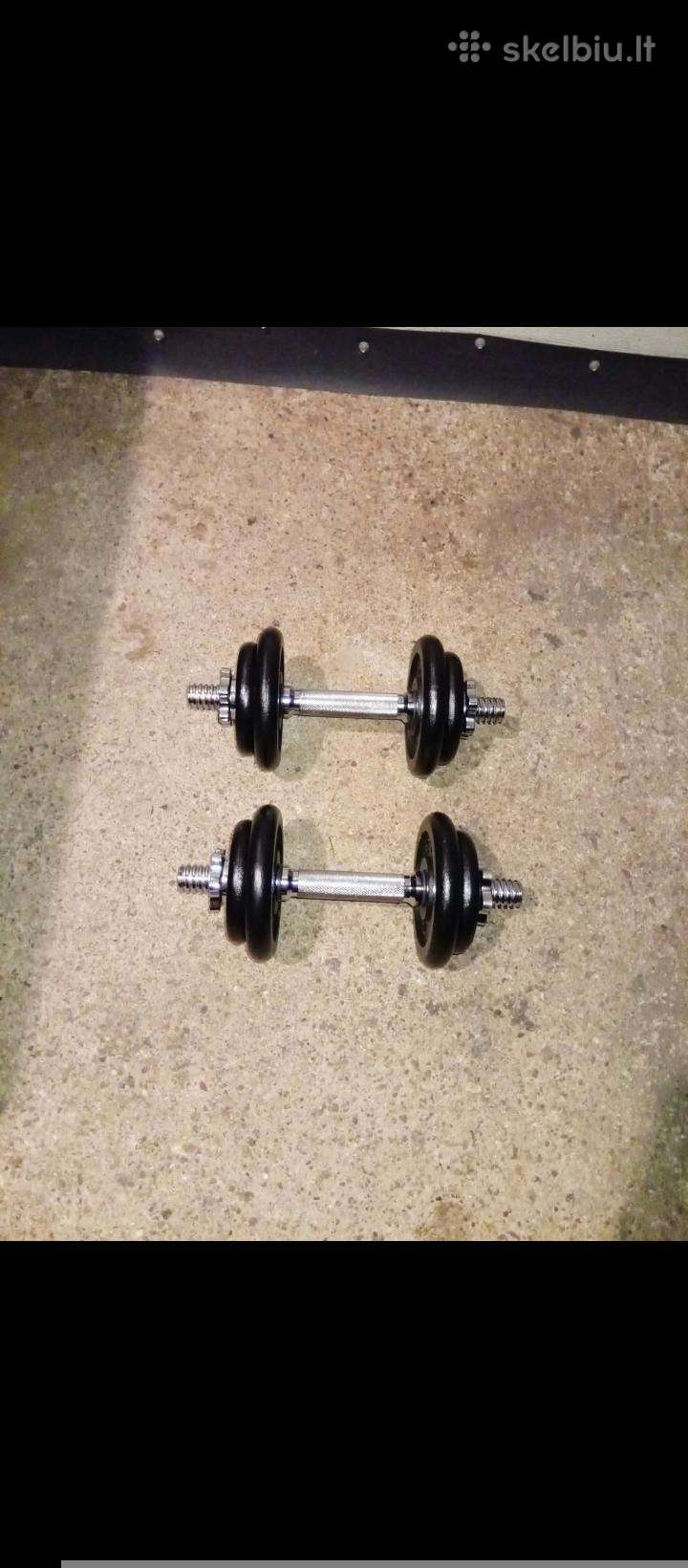 10+10kg.nauji metaliniai ardomi keičiamo svorio ha