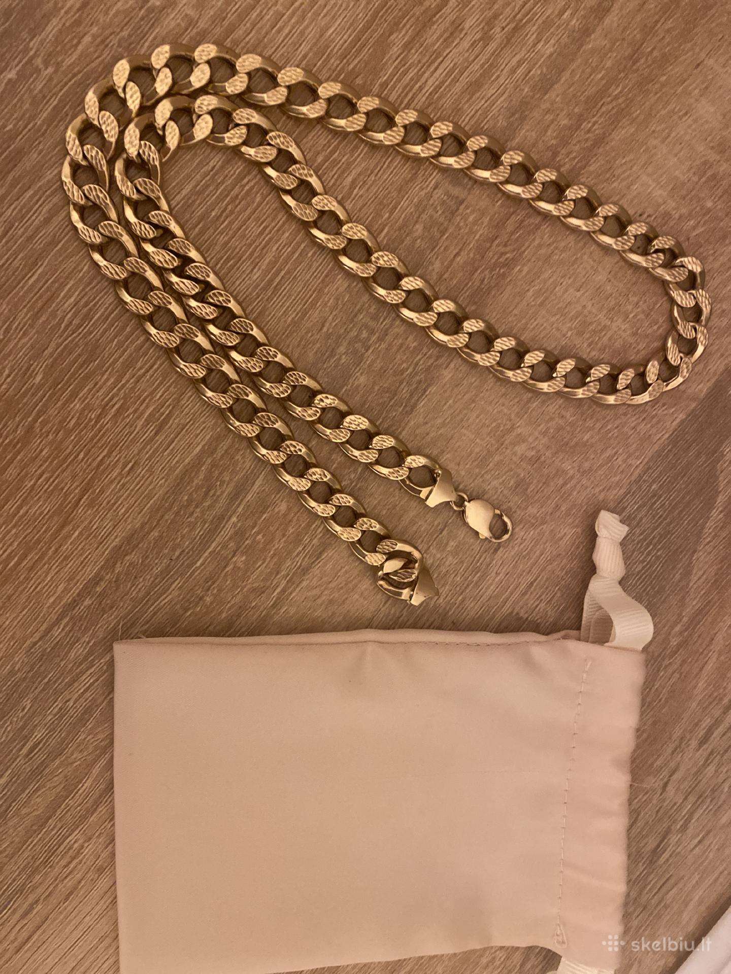 Auksinė grandinė 585 Pr., 50,4 gr, 65 cm., 11,1 m