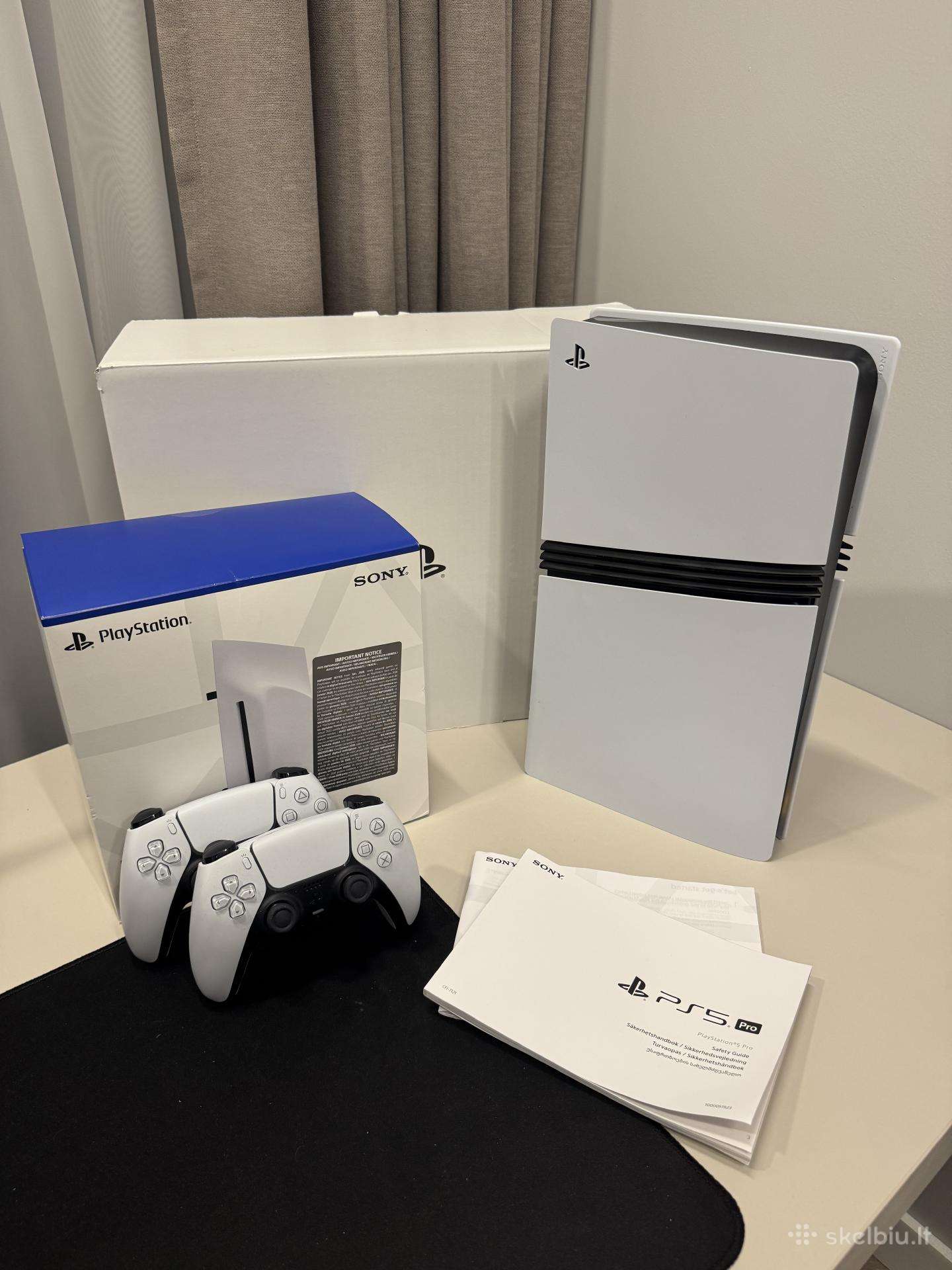 Ps5 Pro+diskasukis+2 pulteliai. Pirktas 2026-05.