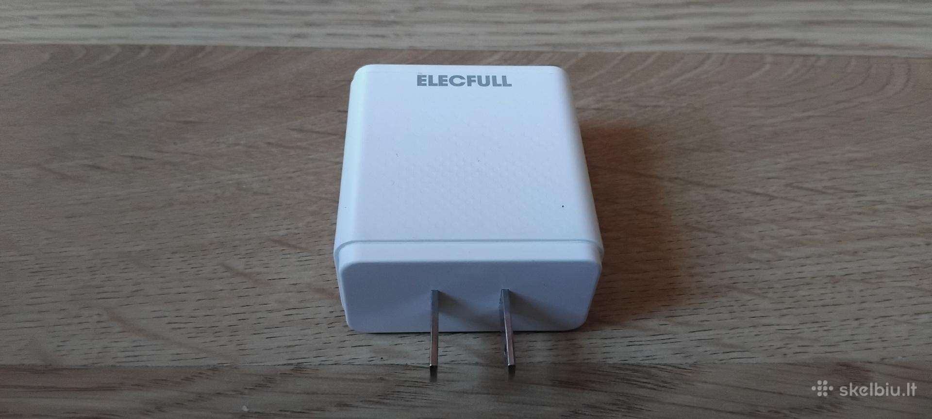 Naujas Elecfull Usb įkroviklis su 2 Usb jungtimis