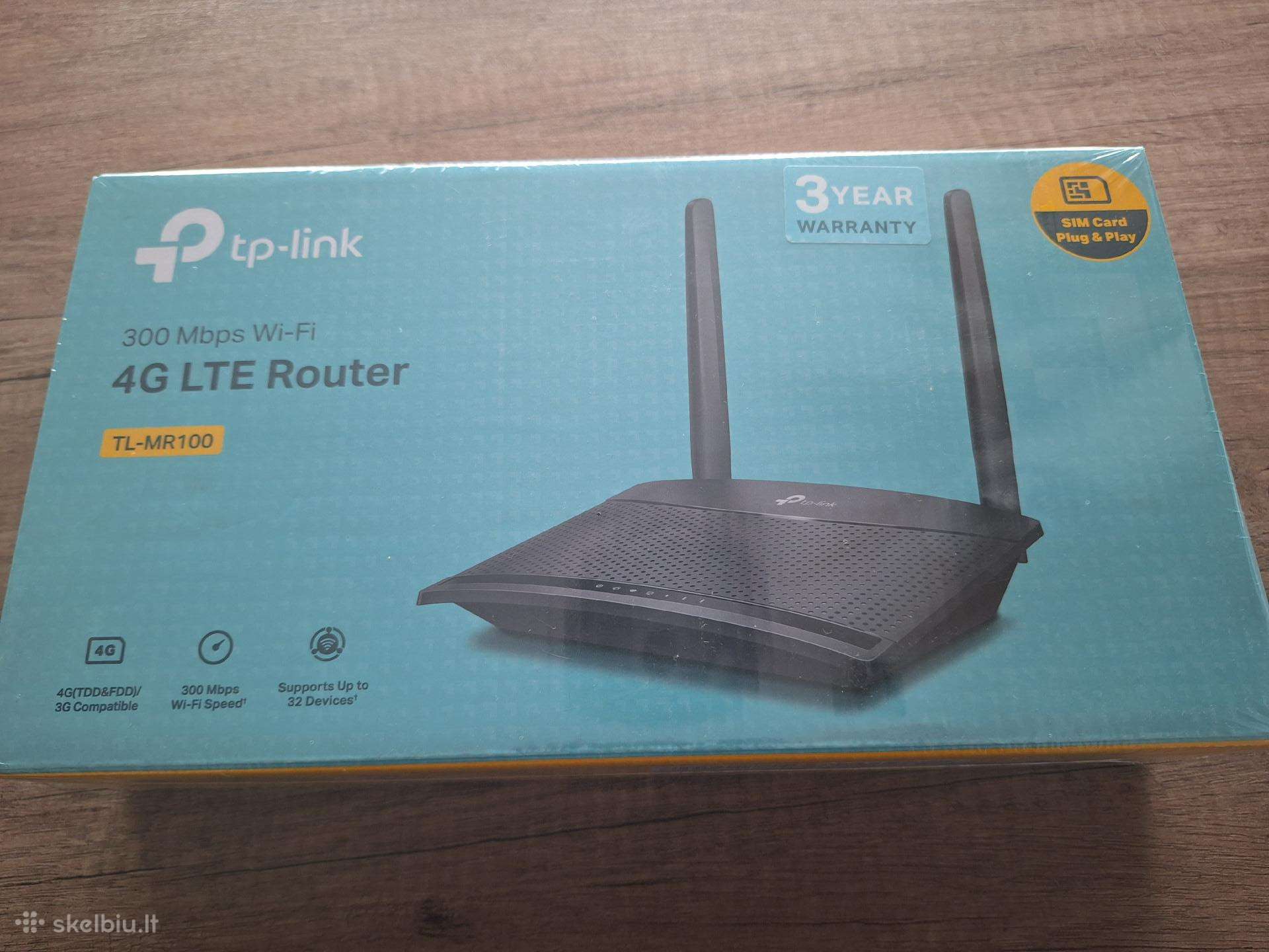 Tp-link Tl-mr100 4G Lte Wi-fi maršrutizatorius