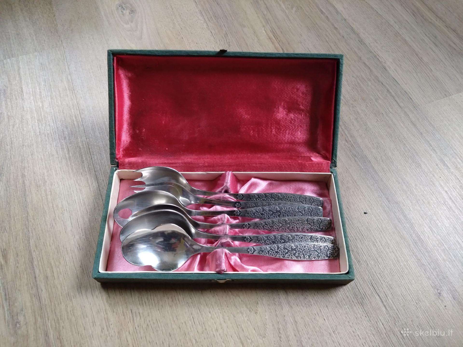 Tarybiniai Melchioro stalo serviravimo įrankiai