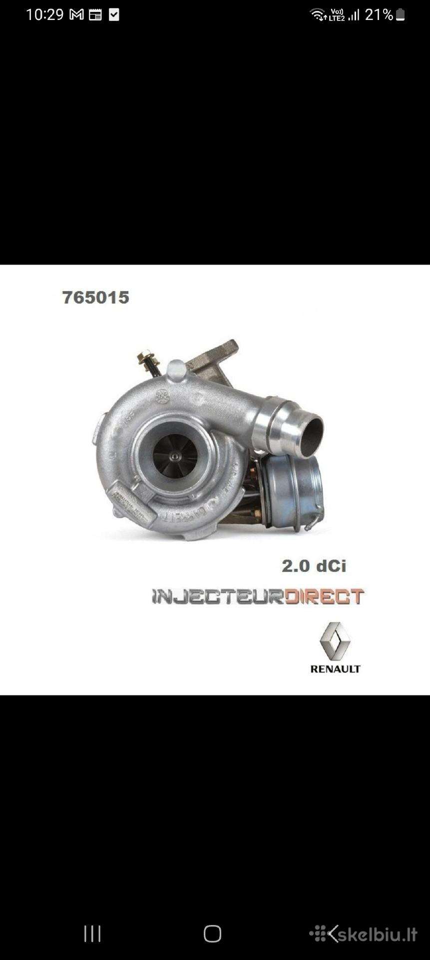 Renault megane 2.0 110kw turbina stovis kaip nauja