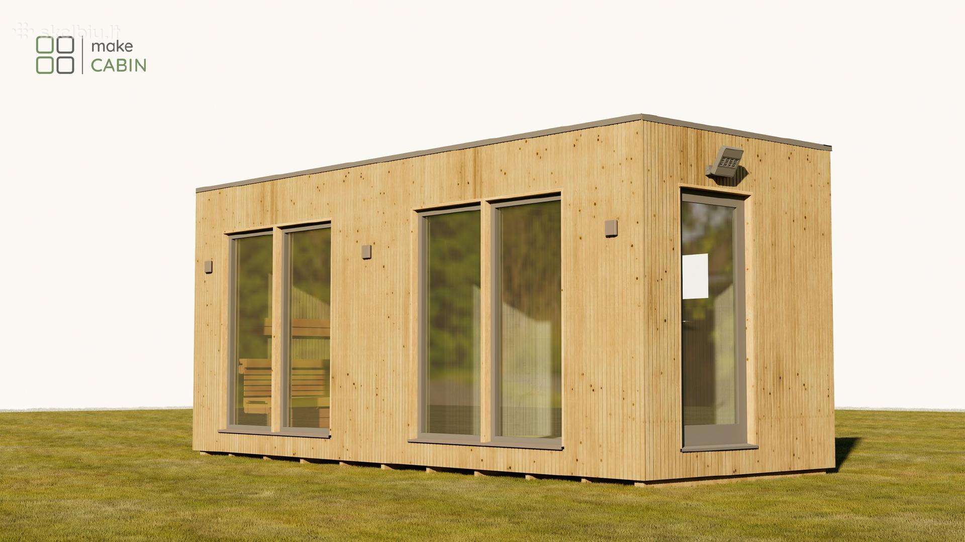Makecabin modulinė pirtis su priepirčiu