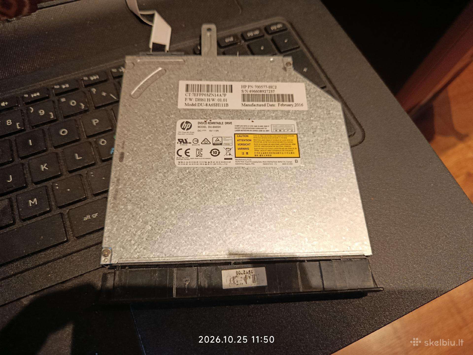 Dvd Rw CD-r laptopui 24x tinka Hp Dell Lenovo