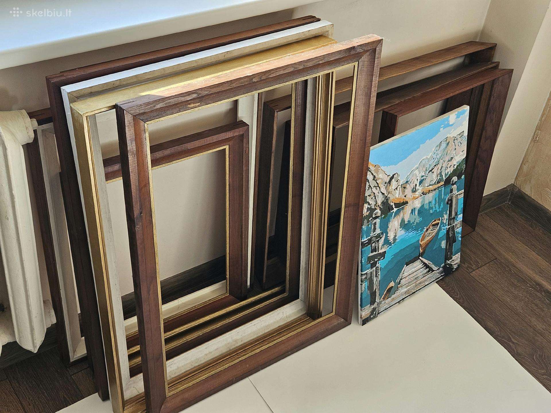 Mediniai rėmai komplekt. arba pavieniai art Deco