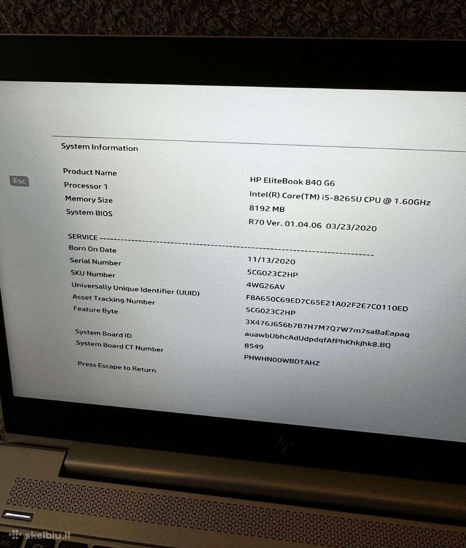 Hp Elitebook 840 G6