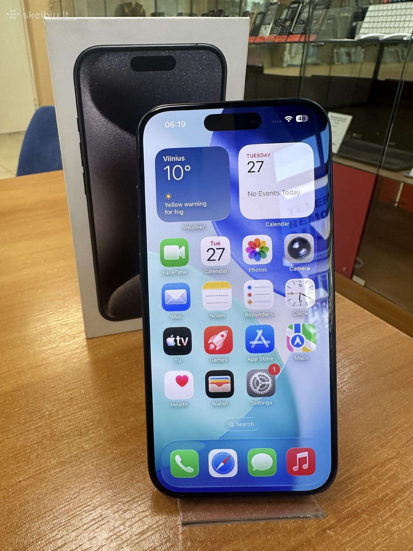 Apple iPhone 15 Pro 128 GB (naudotas)