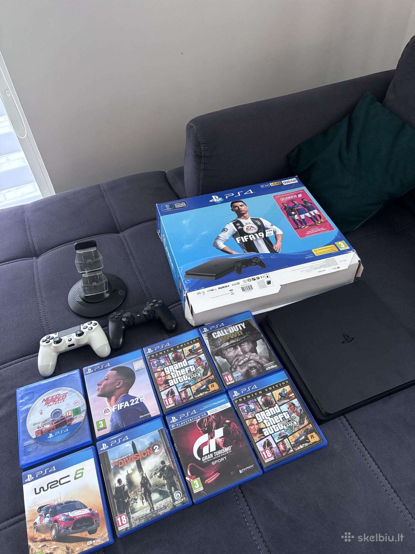 Ps4 Slim 500gb + 2 pulteliai