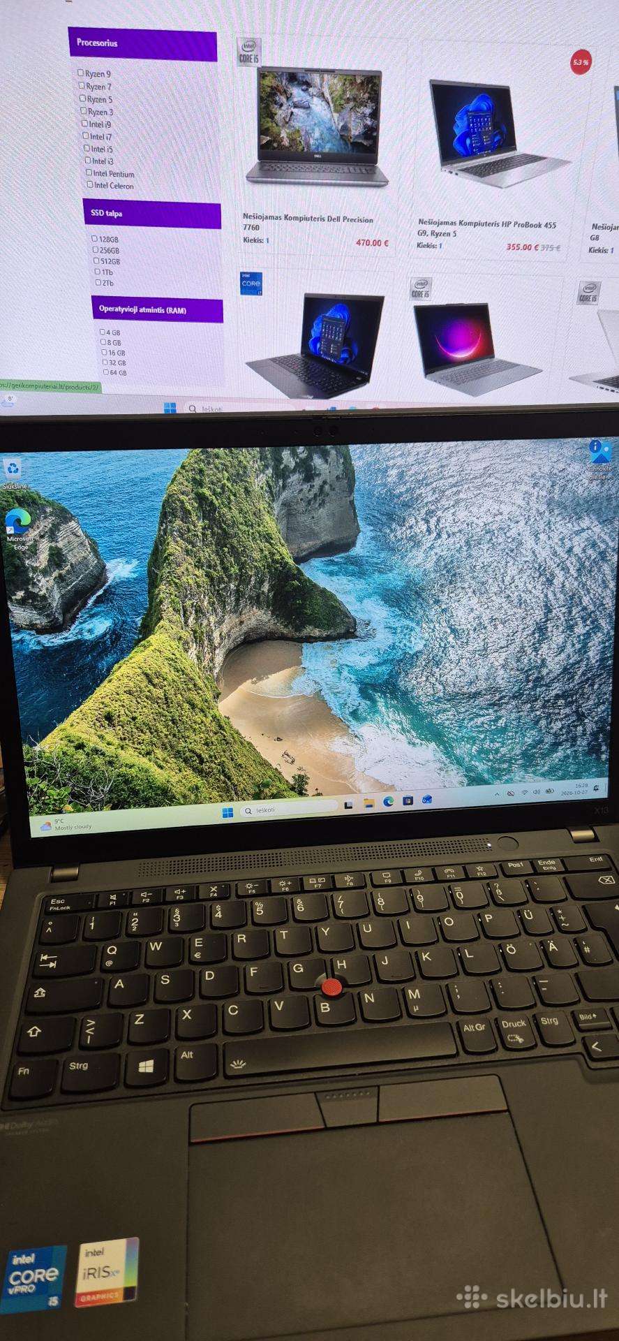 Lenovo Thinkpad x13- i5-1145g7/16gb RAM/256gb nvme