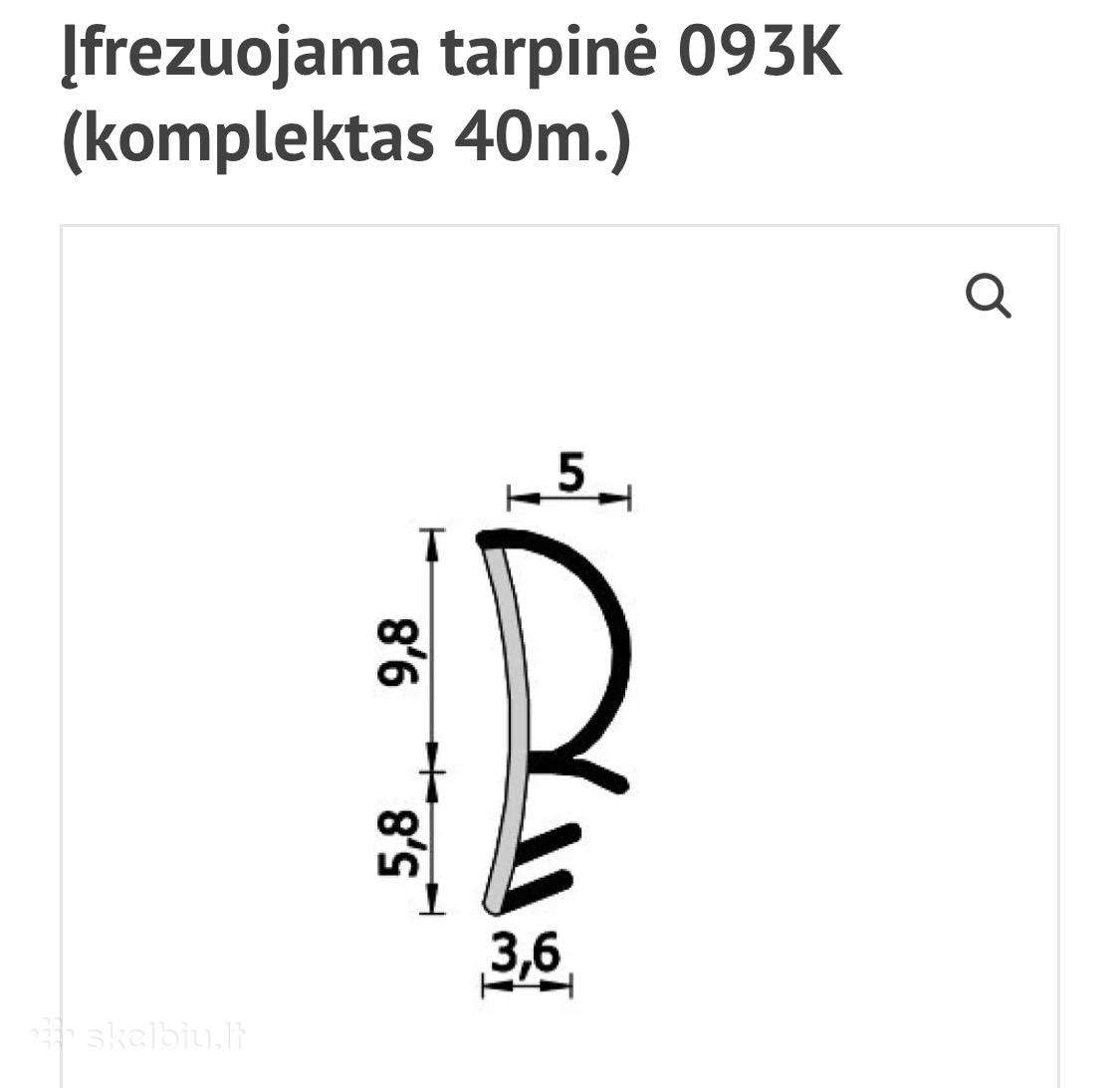Vidaus durų tarpinė Roverplastic (Italija)