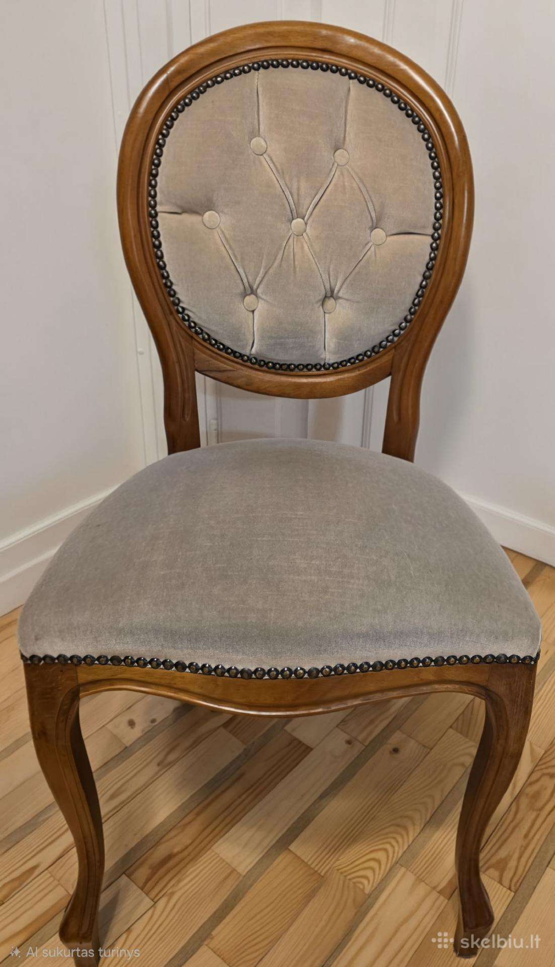 Natūralios odos sofa+fotelis ir stalas su kėdėmis