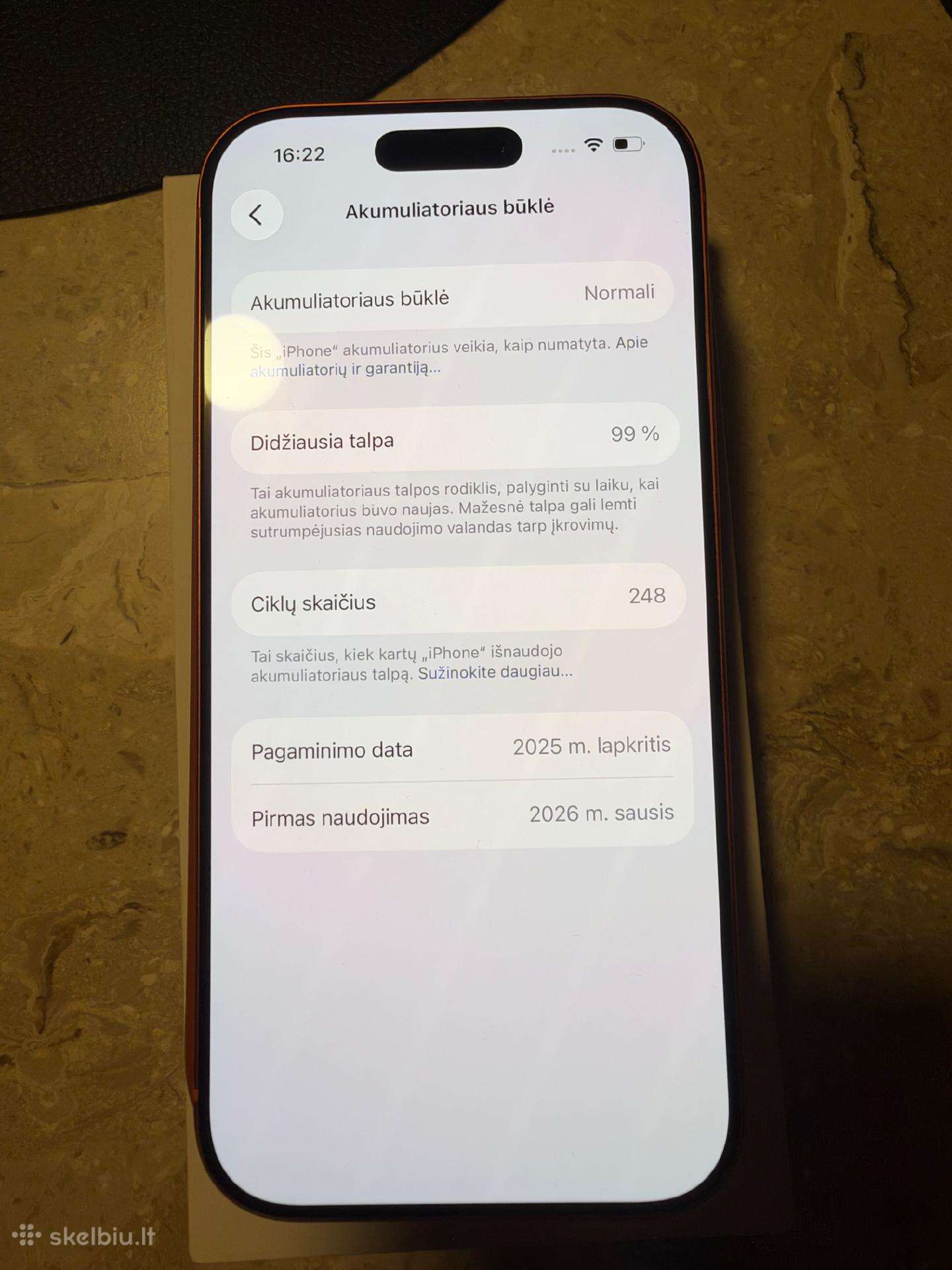 iPhone 17 Pro Orange, 10/10, 99%, Garantija