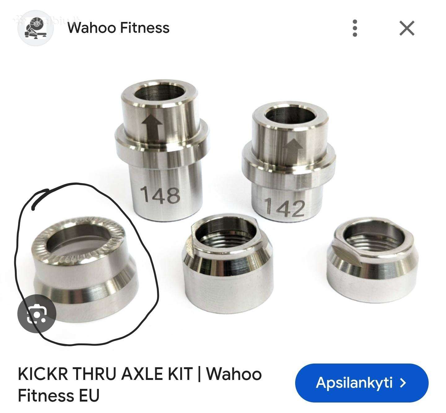Wahoo Kickr Thru Axle adapteriai