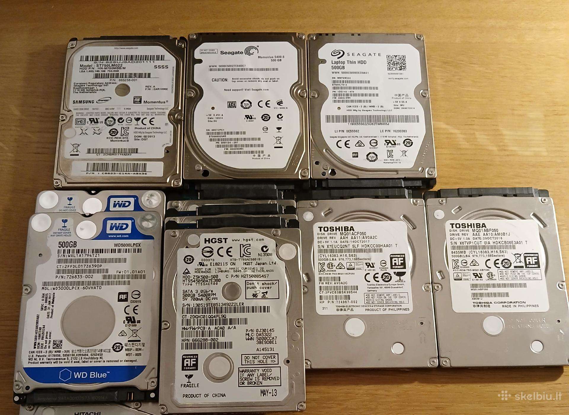 Parduodami įvairūs 2.5 HDD diskai
