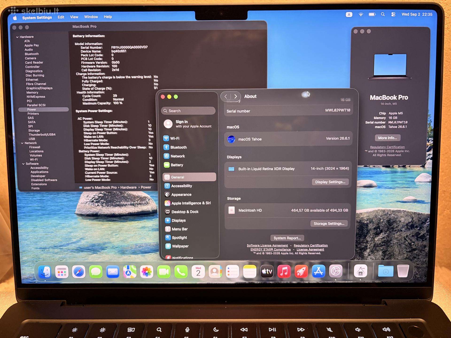 MacBook Pro 14 su M5 16gb 512gb SSD juodas