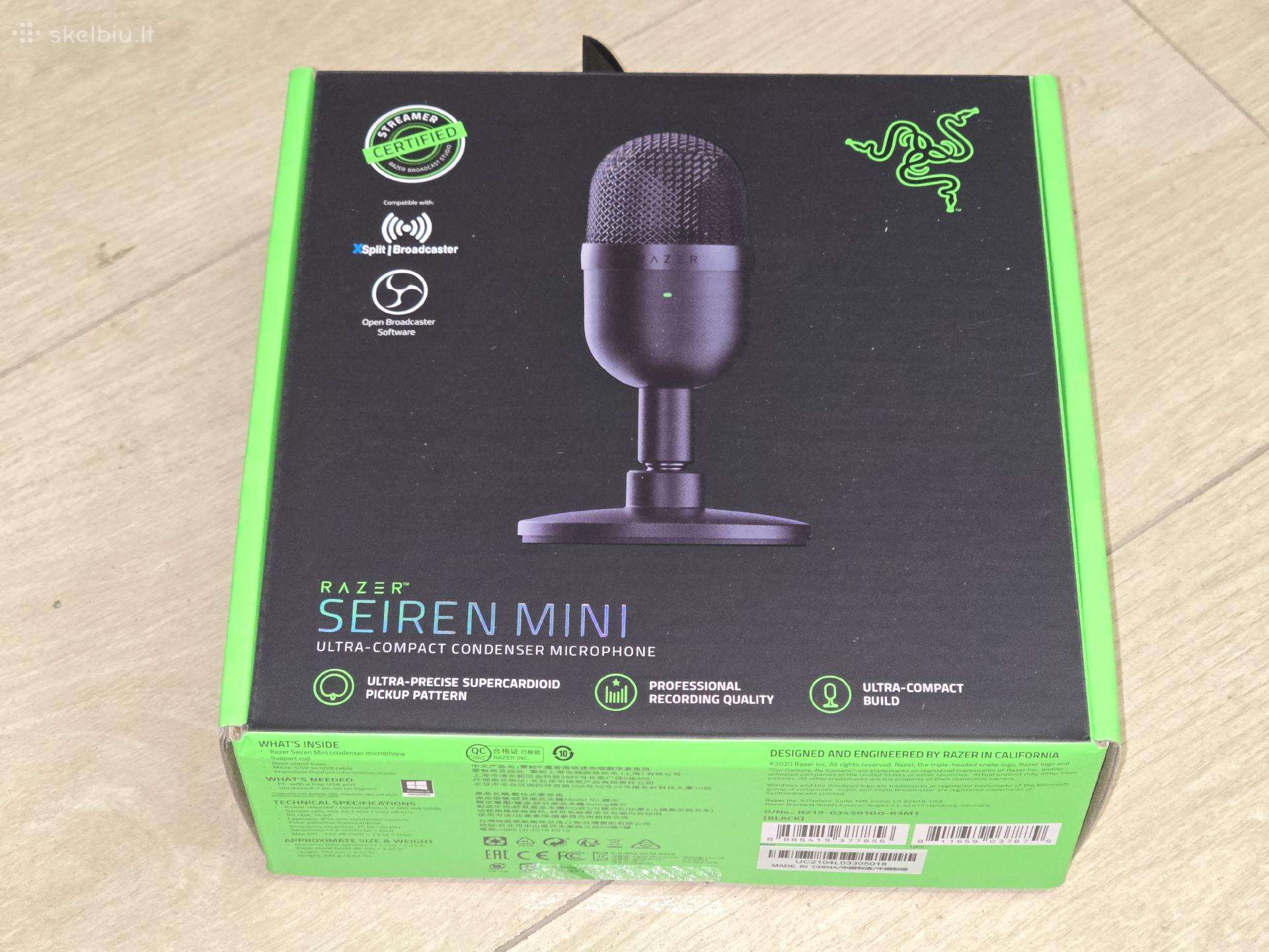 Stalinis mikrofonas Razer Seiren Mini