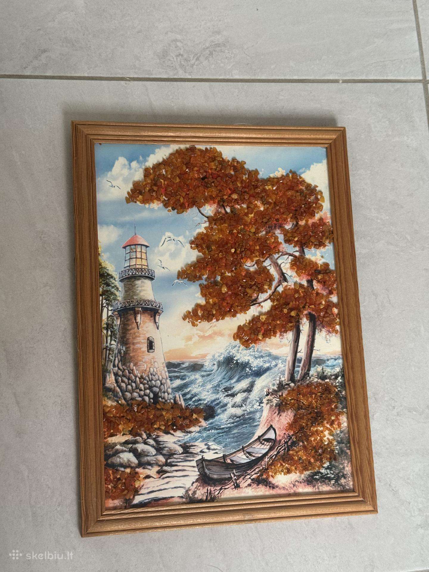 Gintaro gabaliukų paveikslas