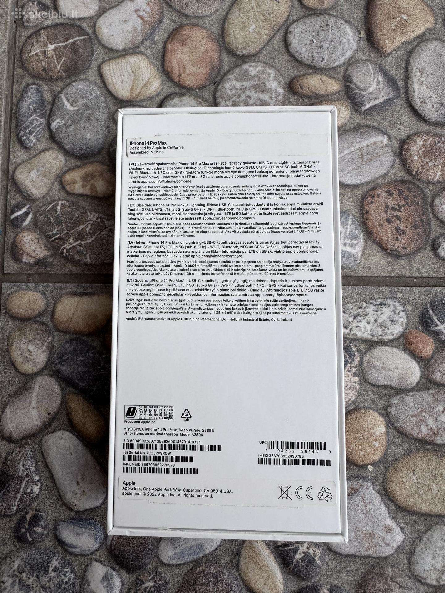 Parduodamas iPhone 14 Pro Max, Deep Purple, 256gb