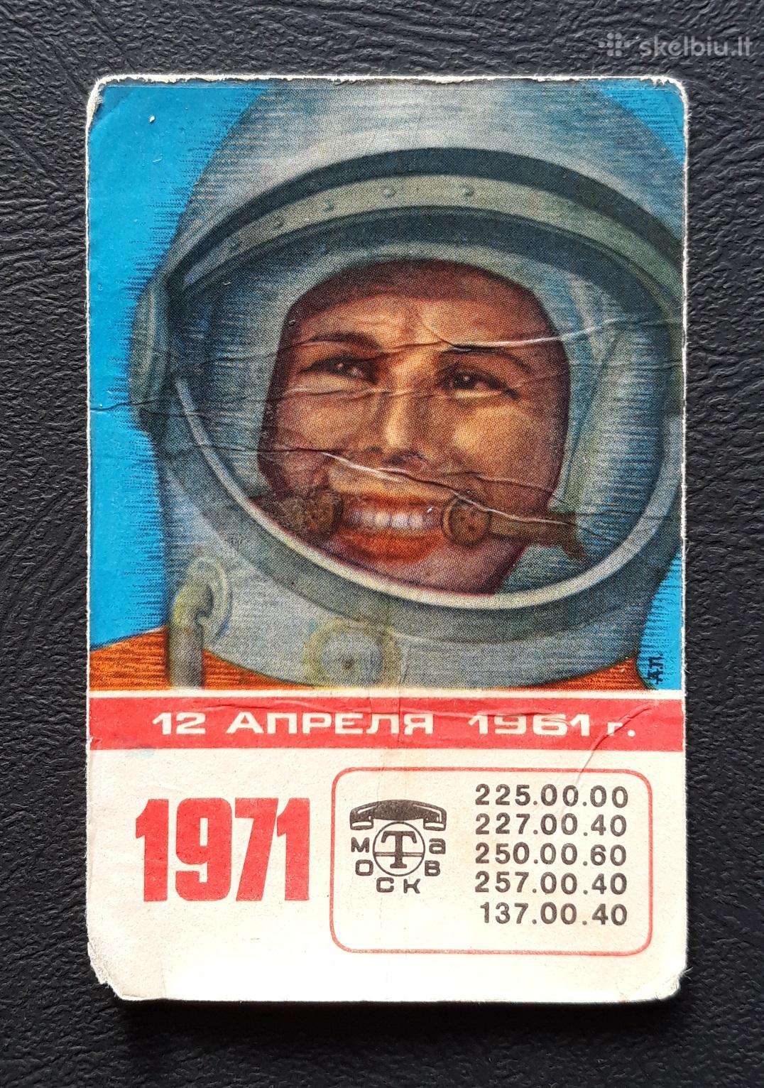 Kalendoriukas 1971 Kosmosas 005 Gagarinas