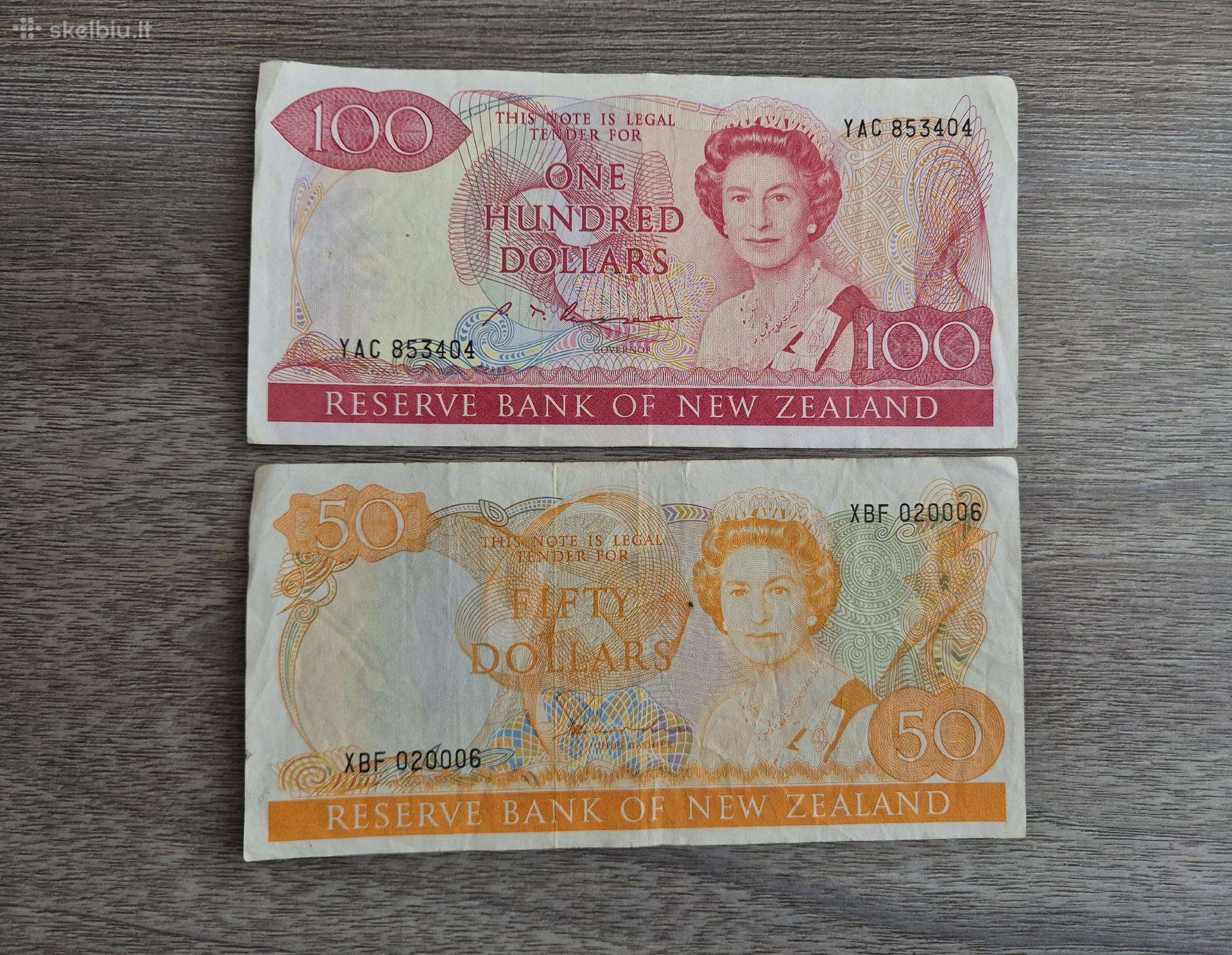 100 Dolerių 1985-1989 Naujoji Zelandija.