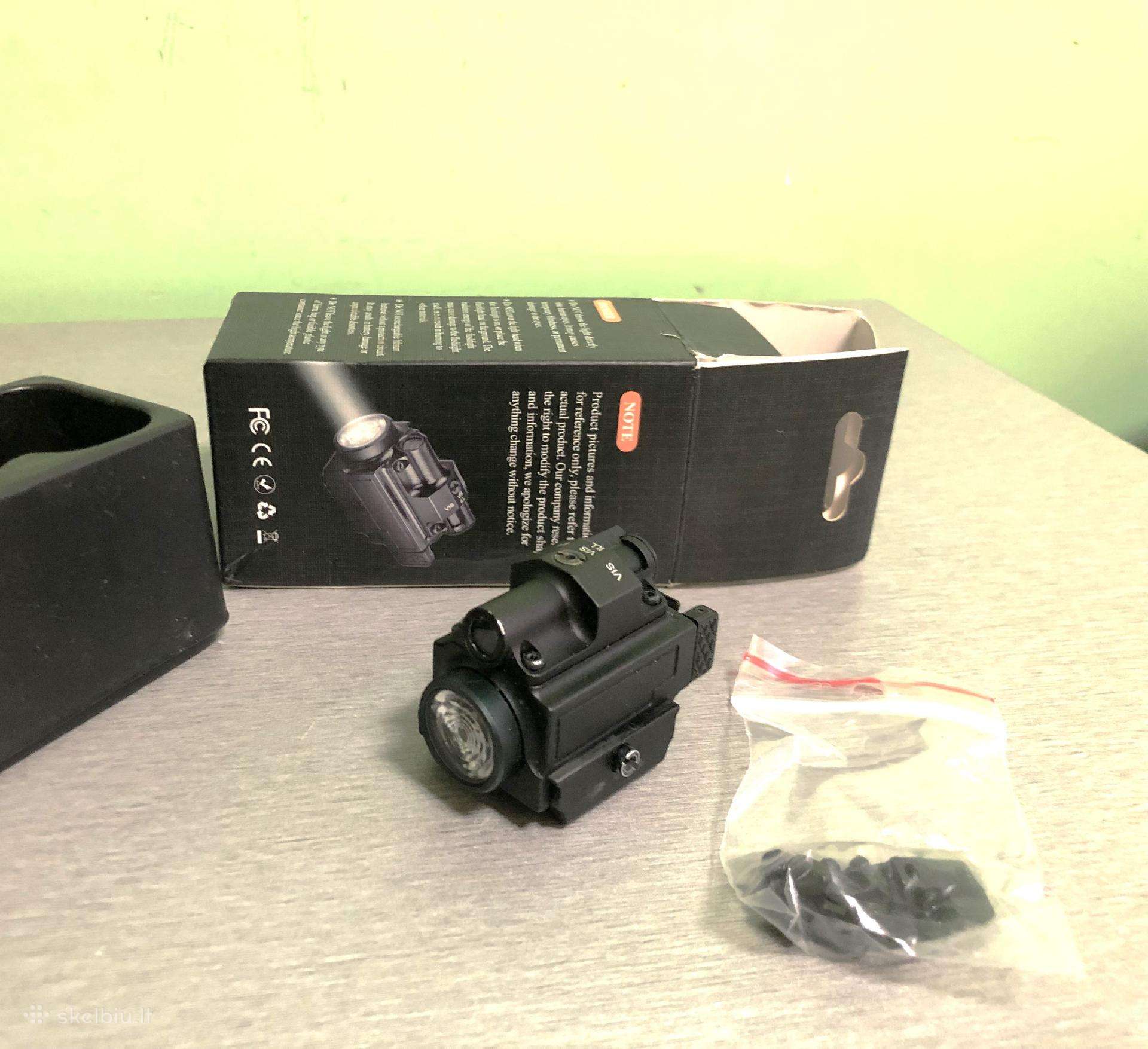 Žibintas ir lazeris pistoletui