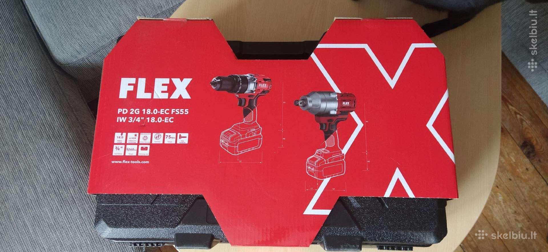 Flex 1060 Nm galios impactas + suktukas komplektas