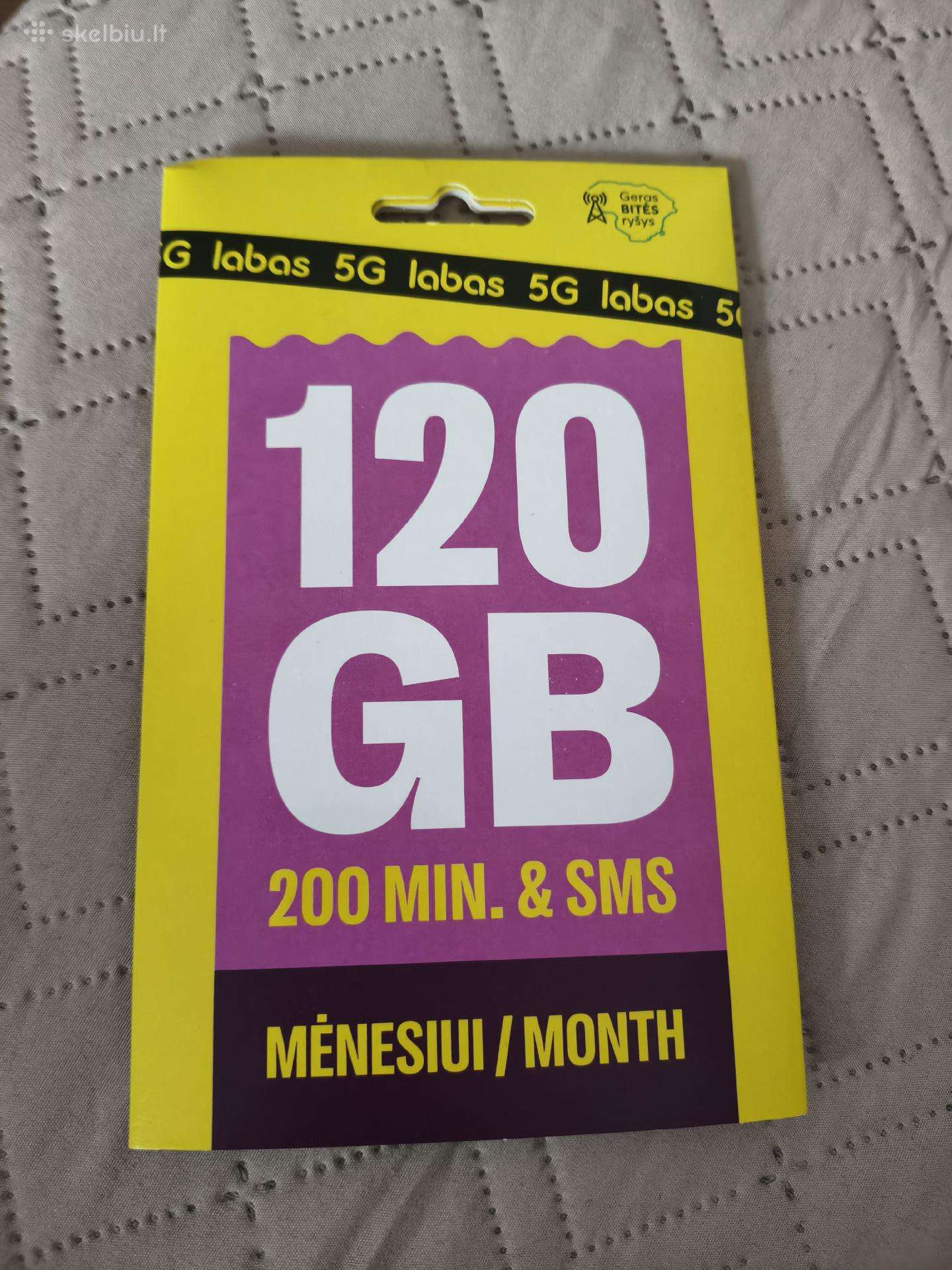 Gražus numeriai, Lengvi VIP Numeriai, 120 GB 5G
