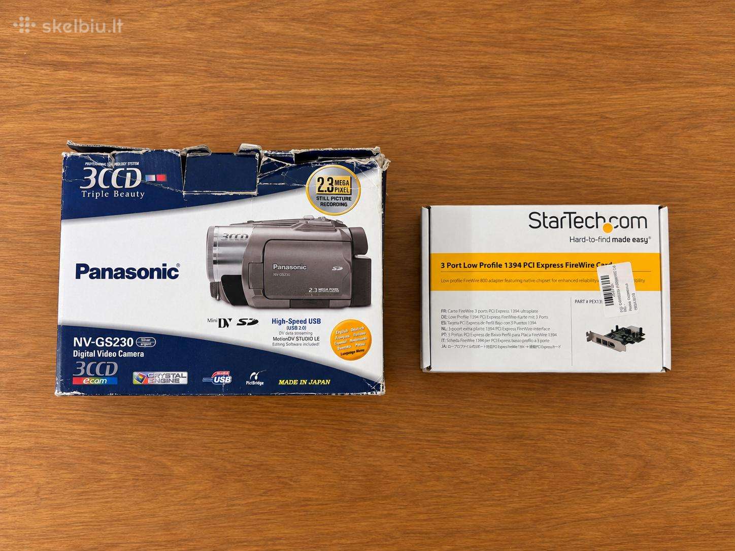 Panasonic Minidv kamera + Startech Firewire korta