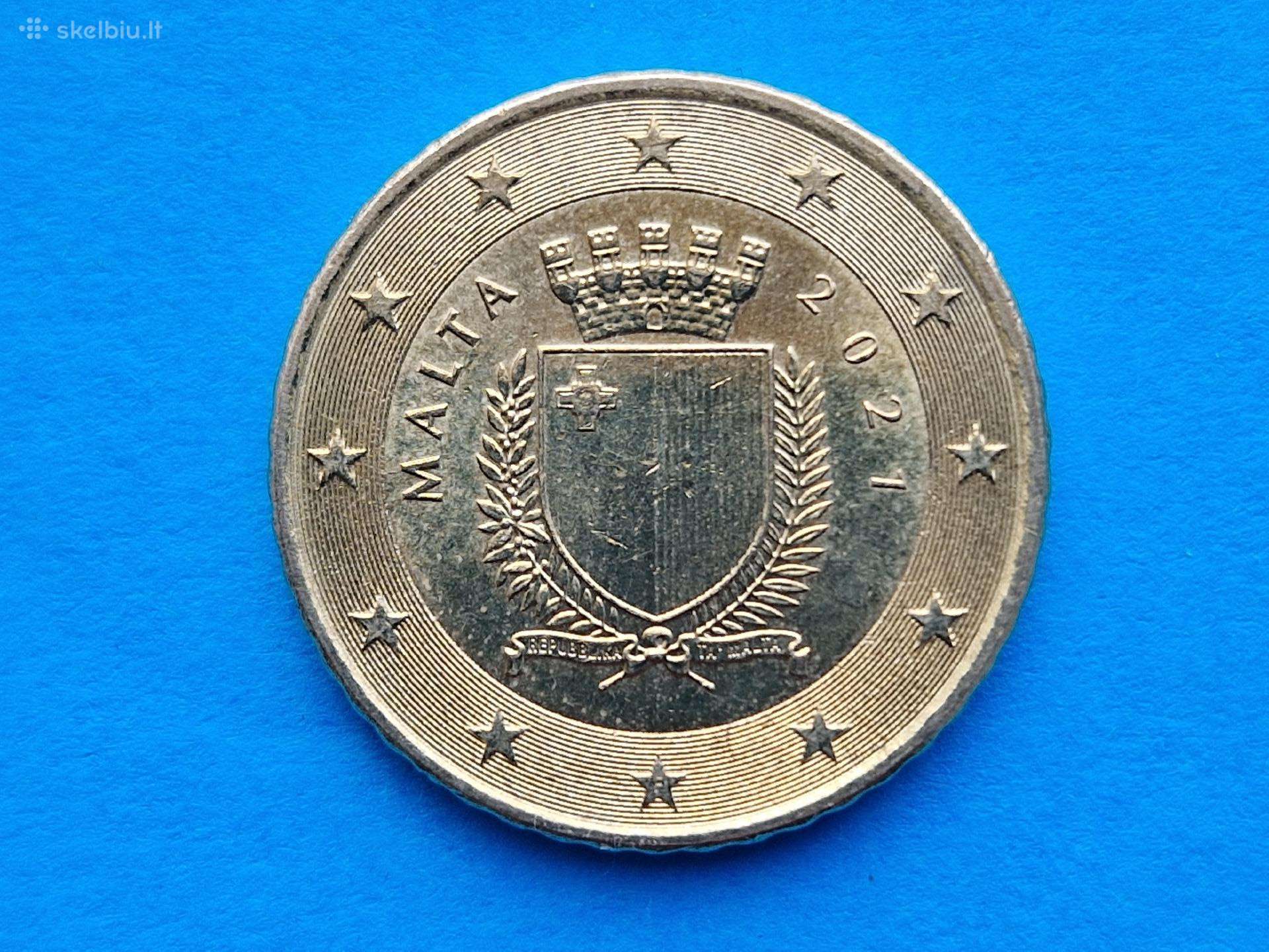 Maltos 50 ct. nominalo moneta 2021 m.