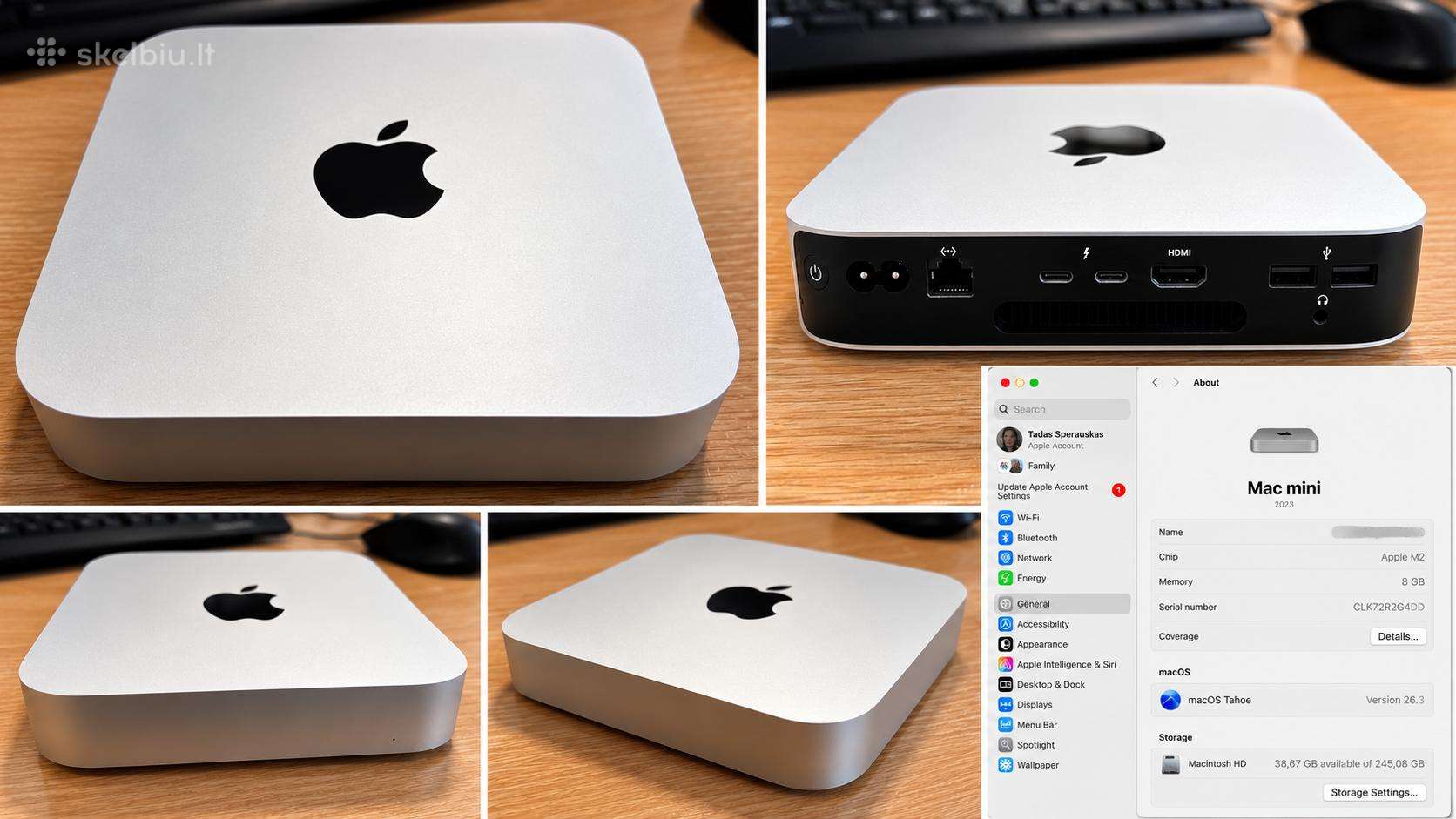 Apple Mac mini M2, 8gb, 256gb SSD, 2023