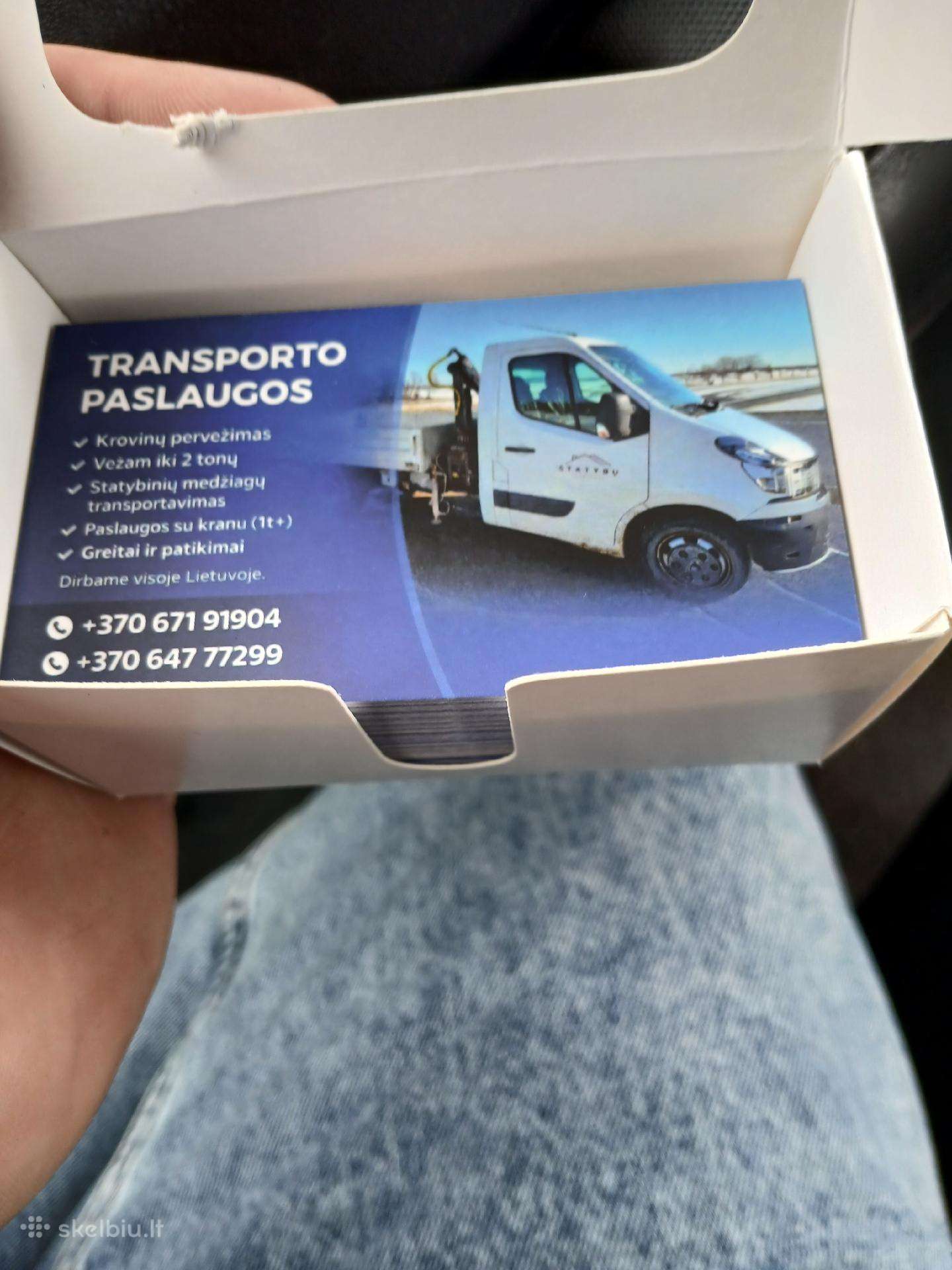 Transporto paslaugos su fiskariuku(kraniuku)