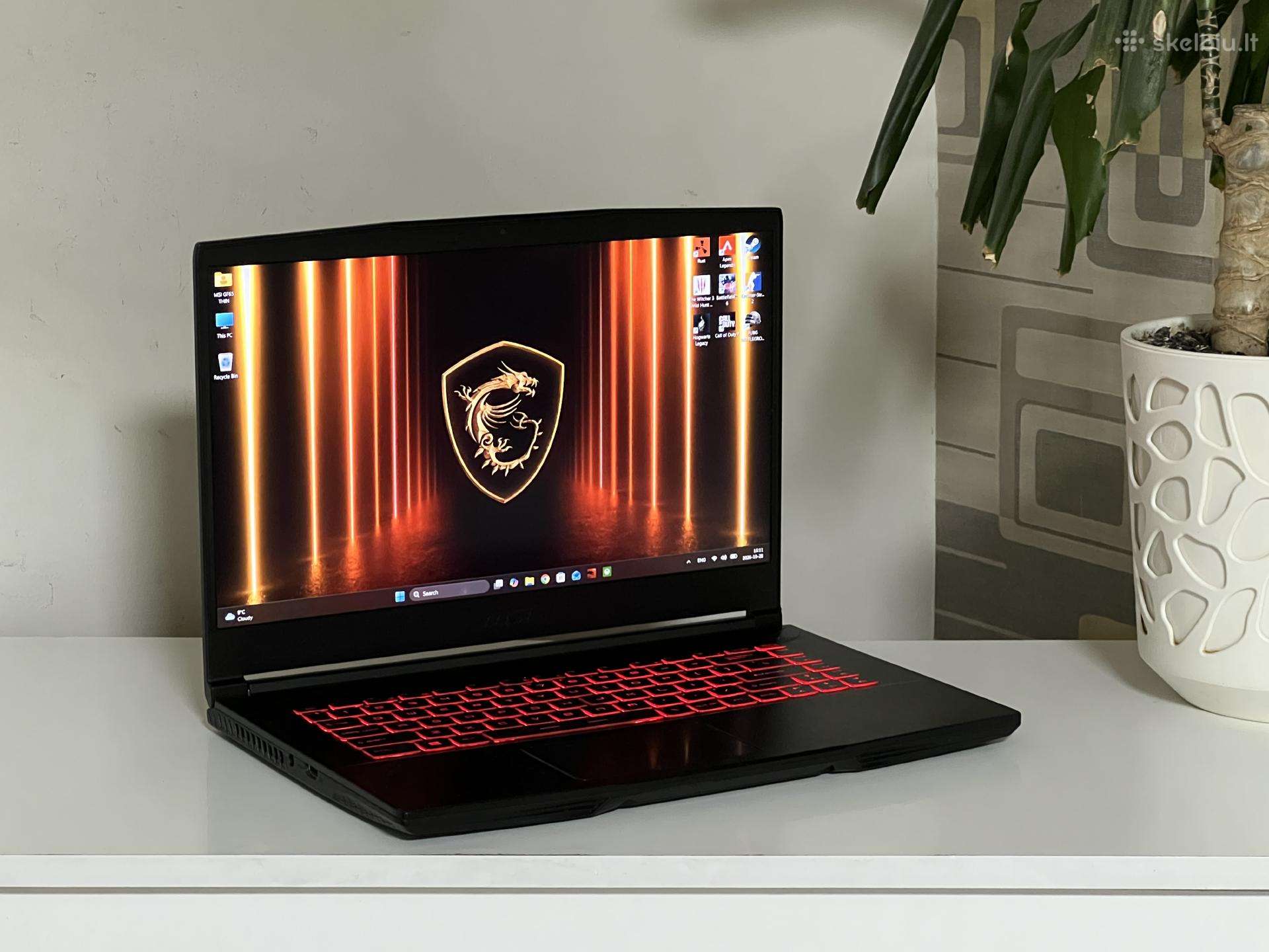 Parduodamas Msi Gf65 su Rtx 3060, I5-10k, 144hz.