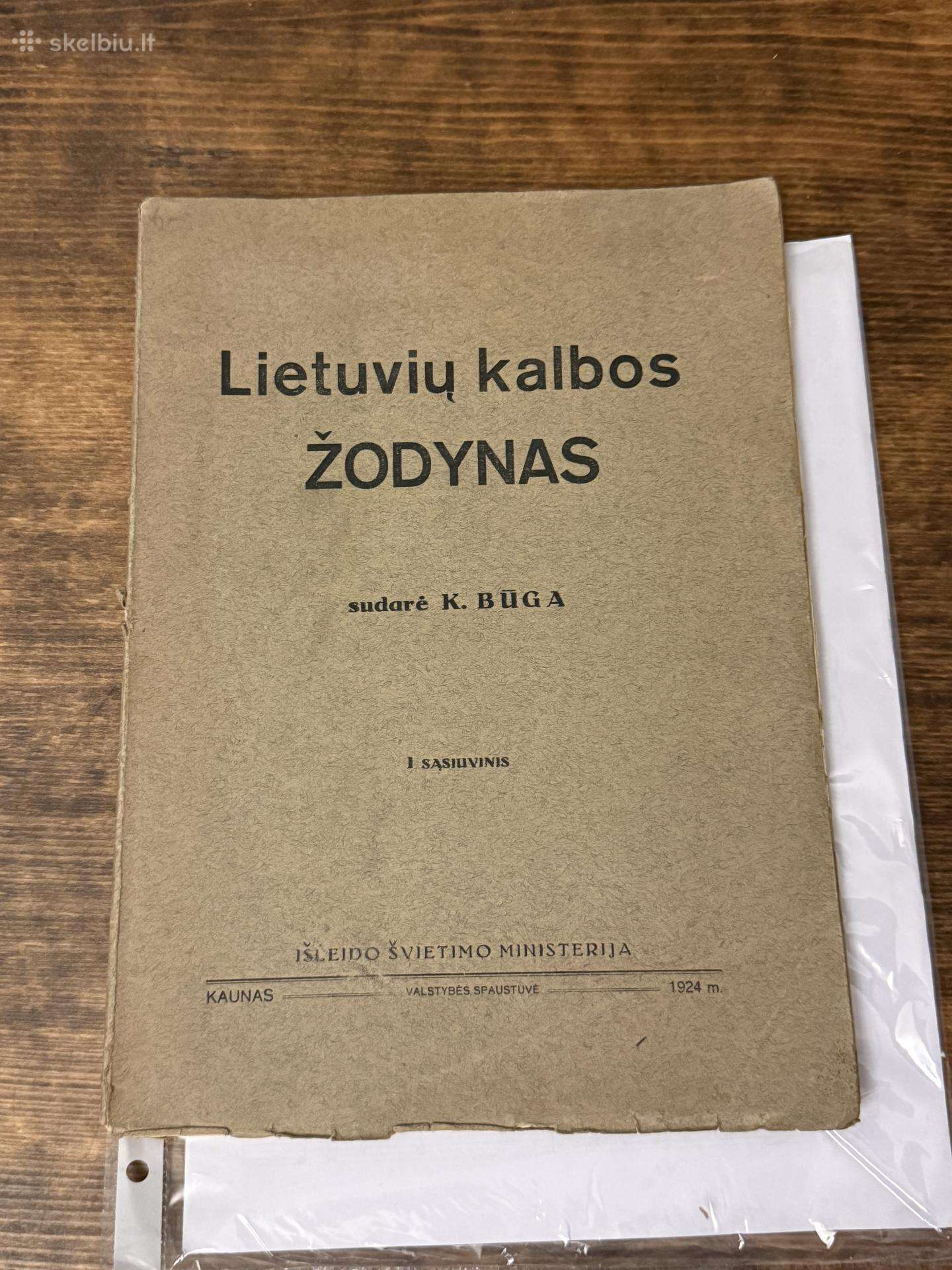 Lietuvių kalbos žodynas 1924 m.