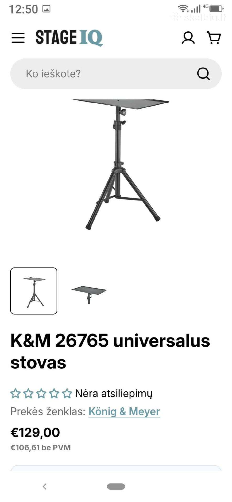 Universalus K&m stovas.