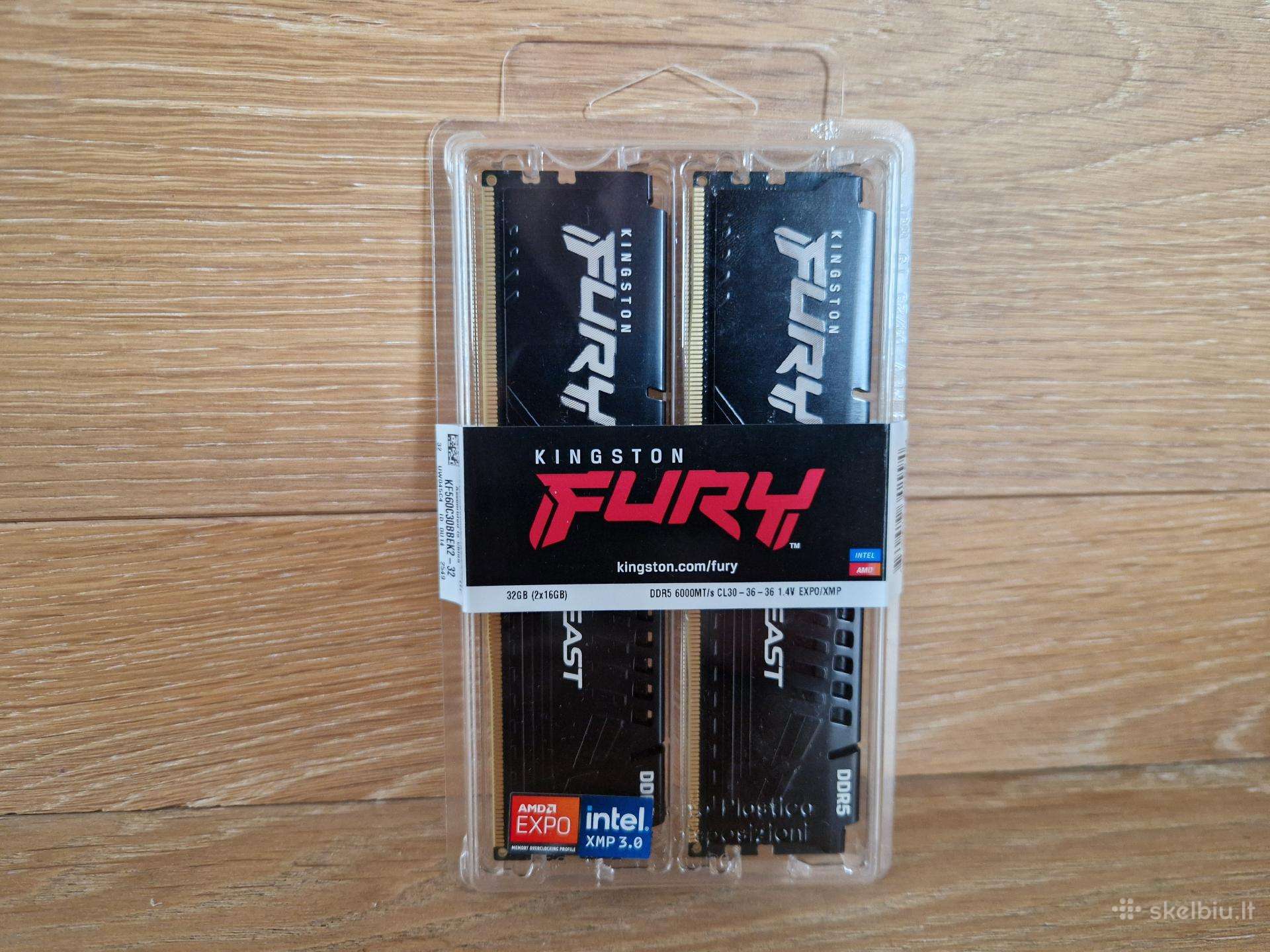 Kingston Fury Beast 32gb (2x16gb) Ddr5 6000 Cl30