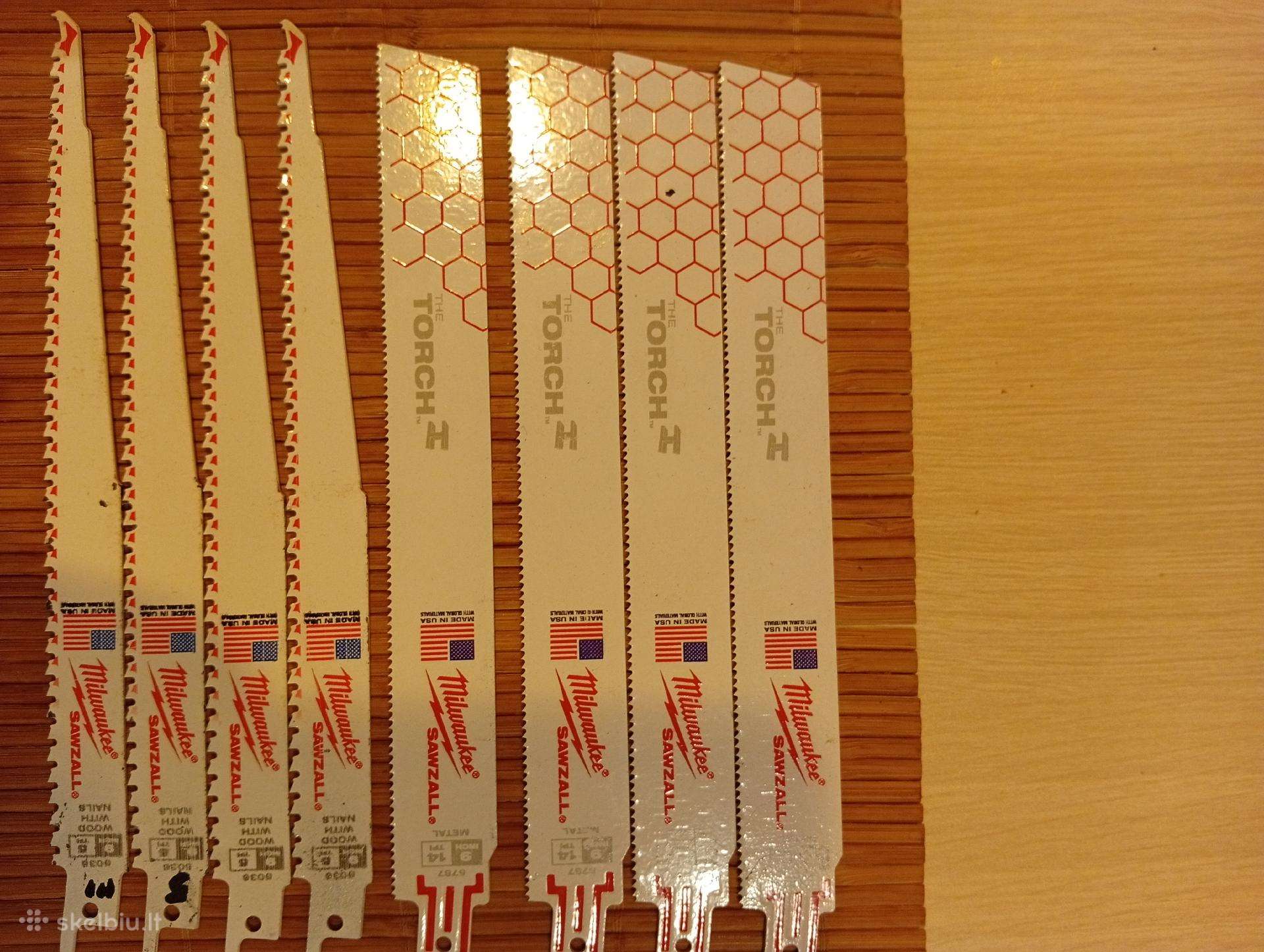 Teisinio pjūklo peiliukai 230mm vnt kaina 4€