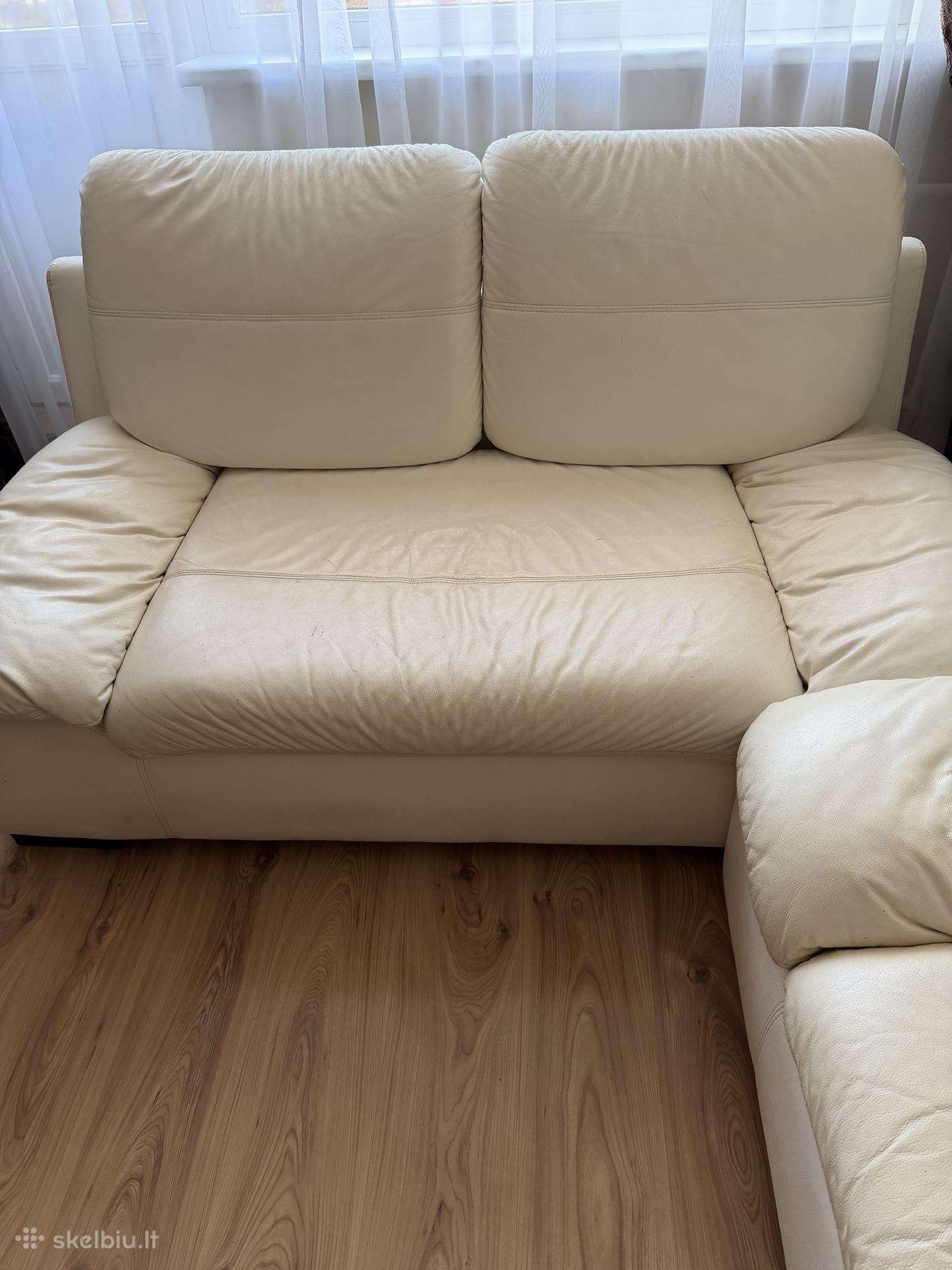 Dviviete odinė sofa
