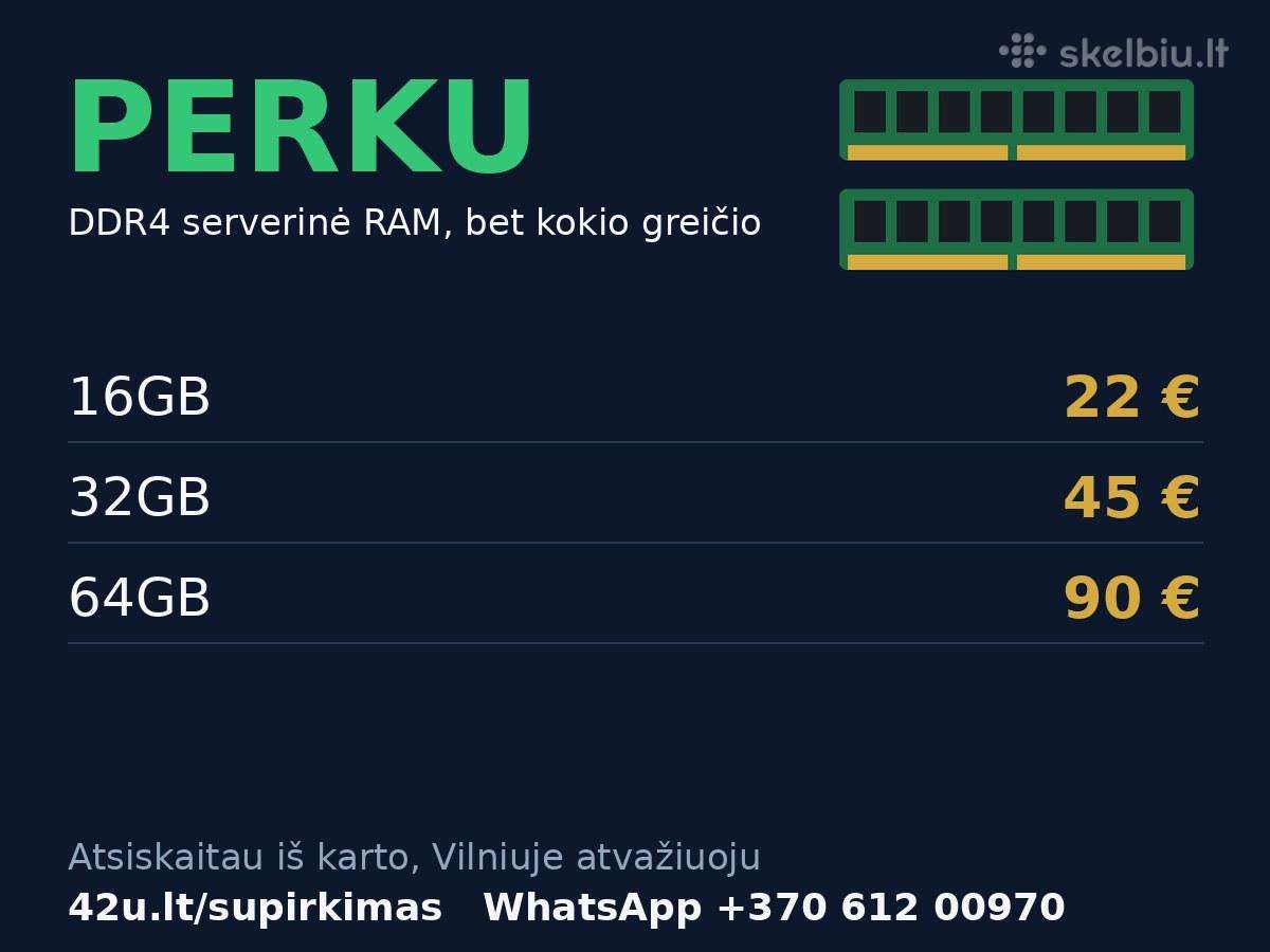 Perku RAM iš senų serverių, bet kokio greičio