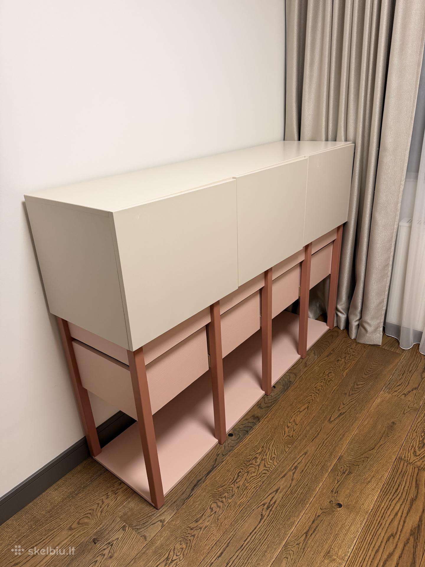 Medinė, Montessori Stiliaus Komoda "Tweens", Pink
