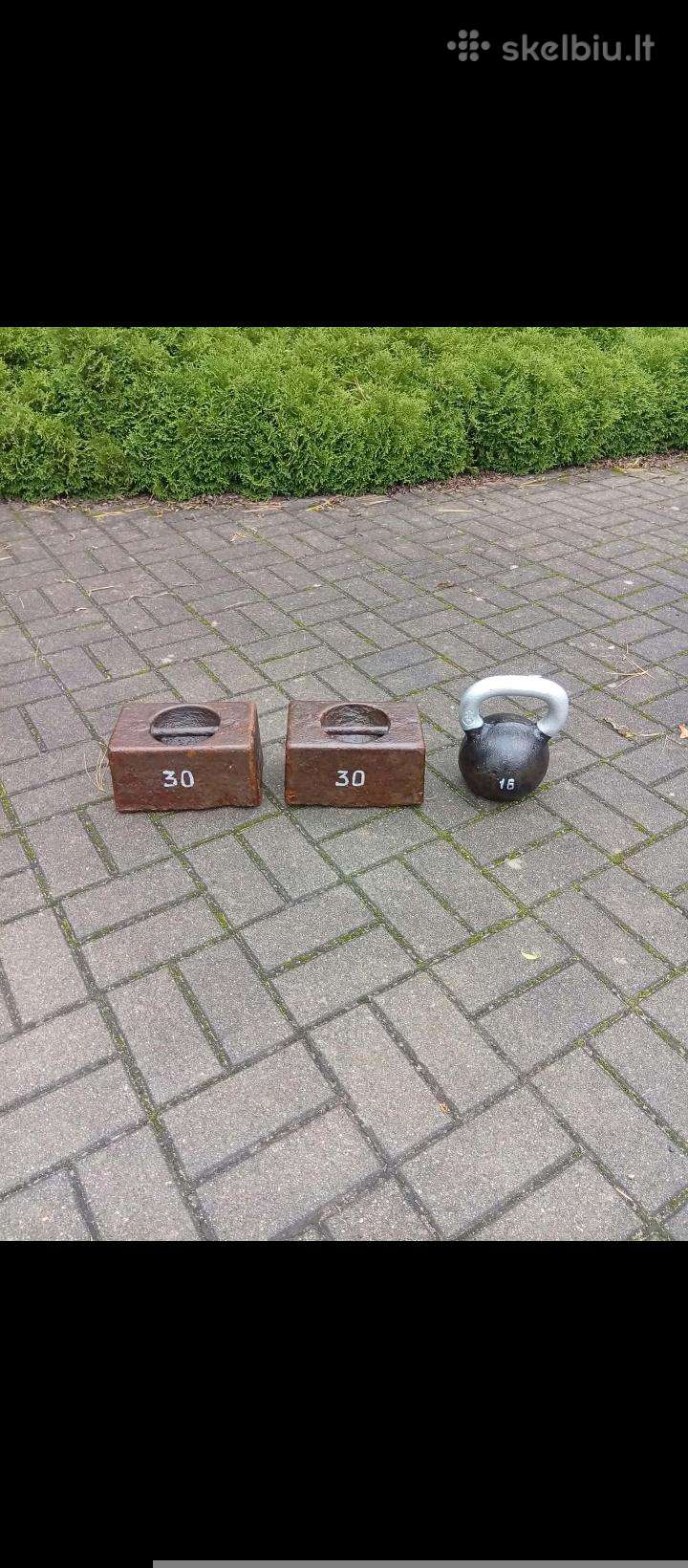 30+30kg./16kg.špyžiniai tarybiniai svarmenis